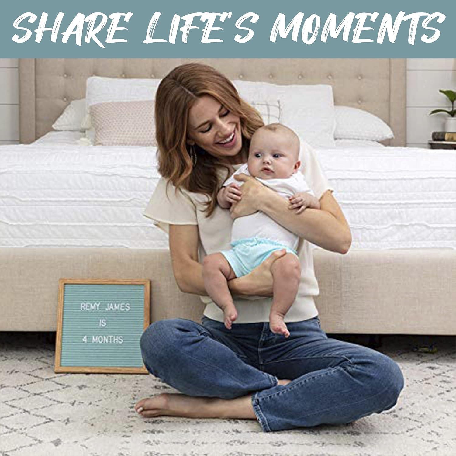 Tablero de Letras de Fieltro Verde Mar 25.4x25.4cm Felt Like Sharing