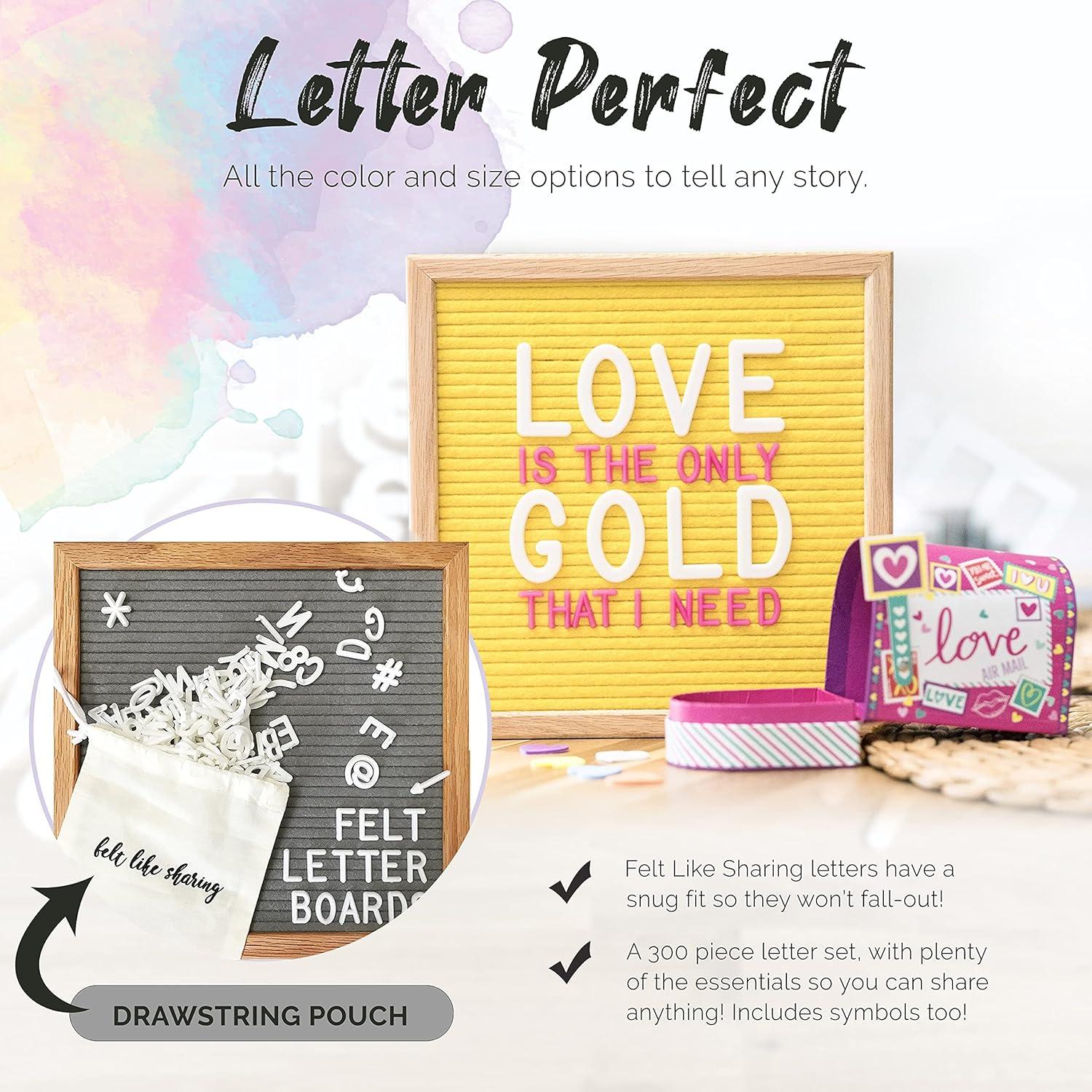 Tablero de Letras de Fieltro Verde Mar 25.4x25.4cm Felt Like Sharing