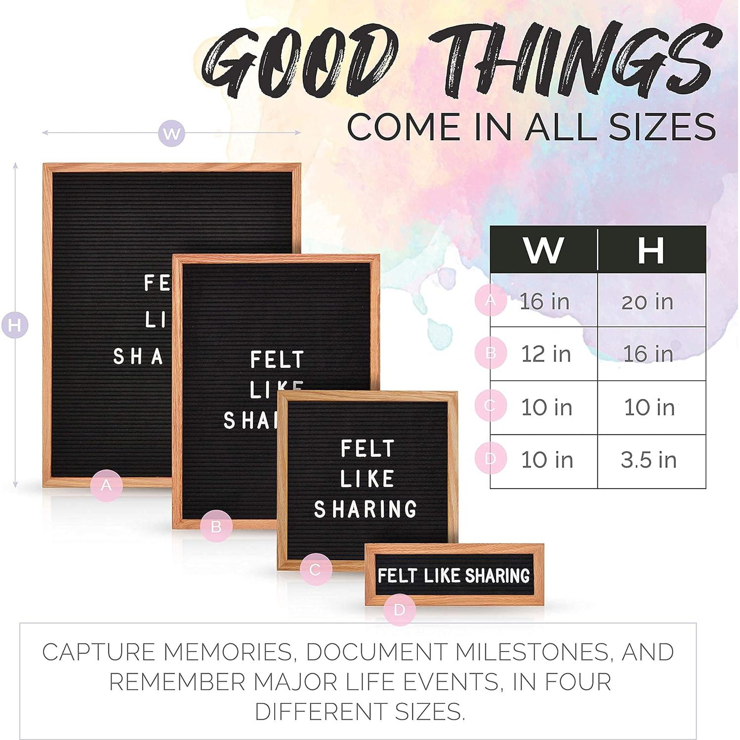 Tablero de Letras de Fieltro Verde Mar 25.4x25.4cm Felt Like Sharing