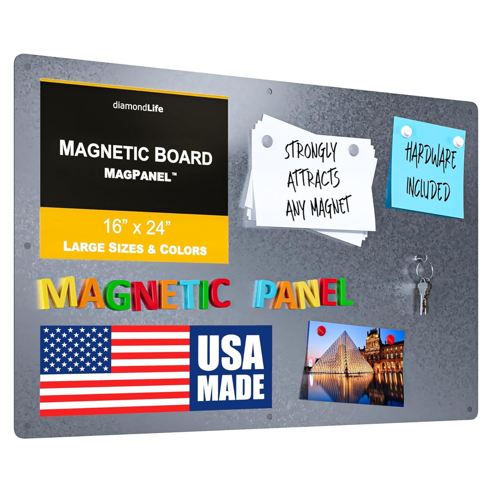 Tablero Magnético DLDIRECT 61x40.6 cm Plata para Oficina