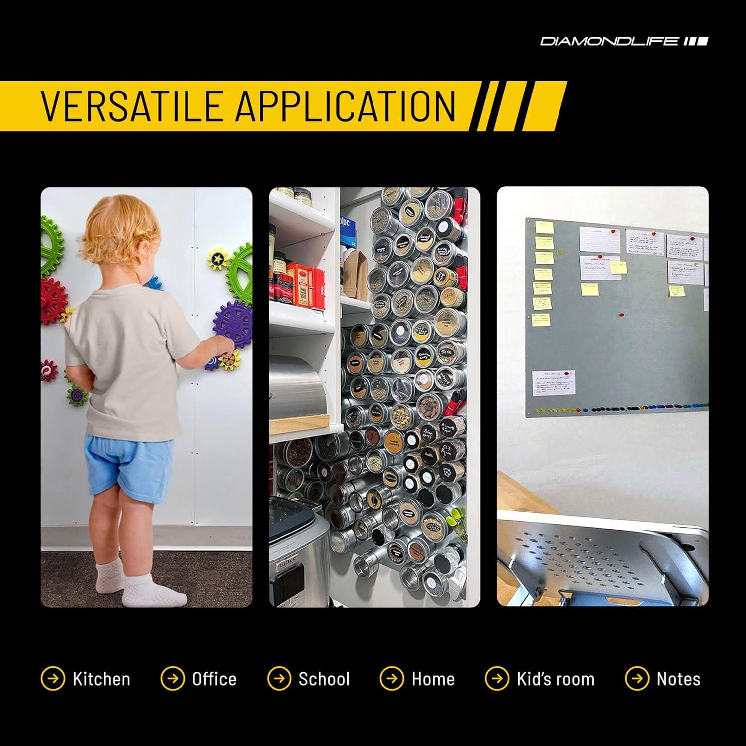 Tablero Magnético DLDIRECT 61x40.6 cm Plata para Oficina