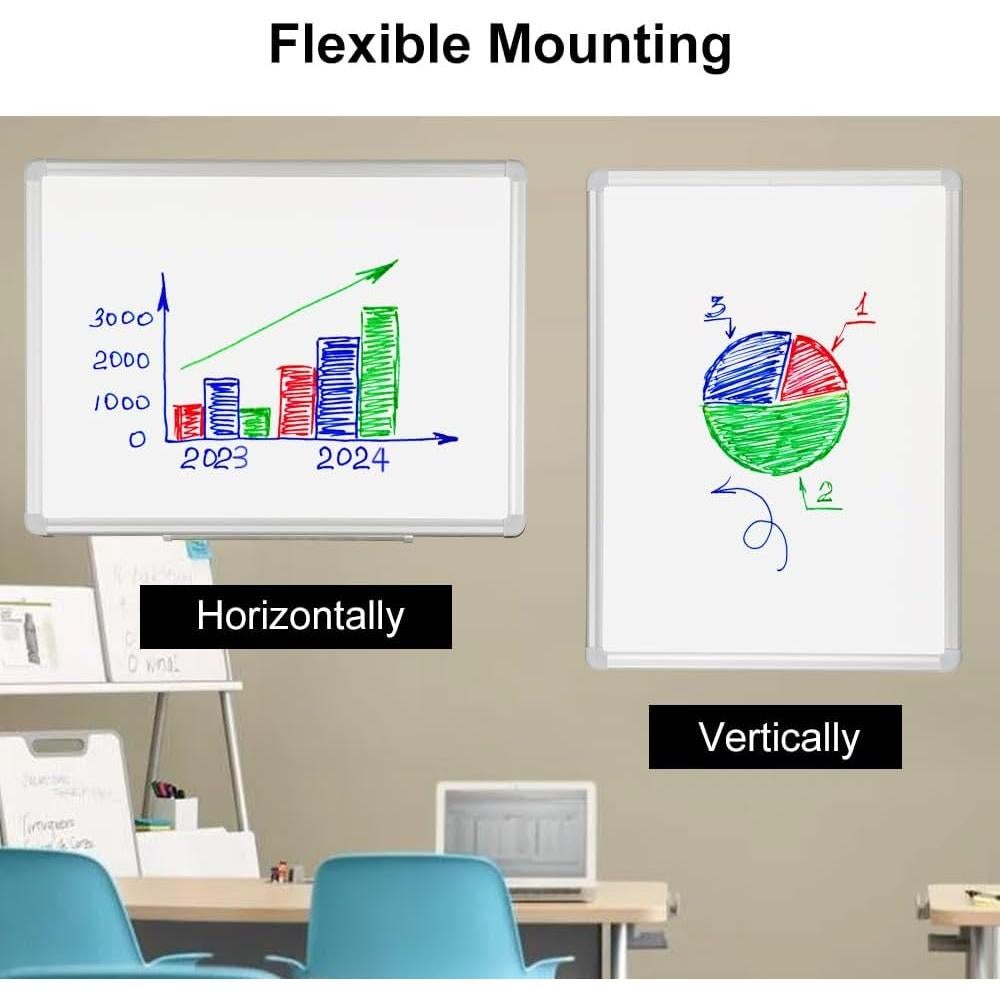 Pizarra Blanca Magnética DESARROLLAR 61x91 cm con Bandeja