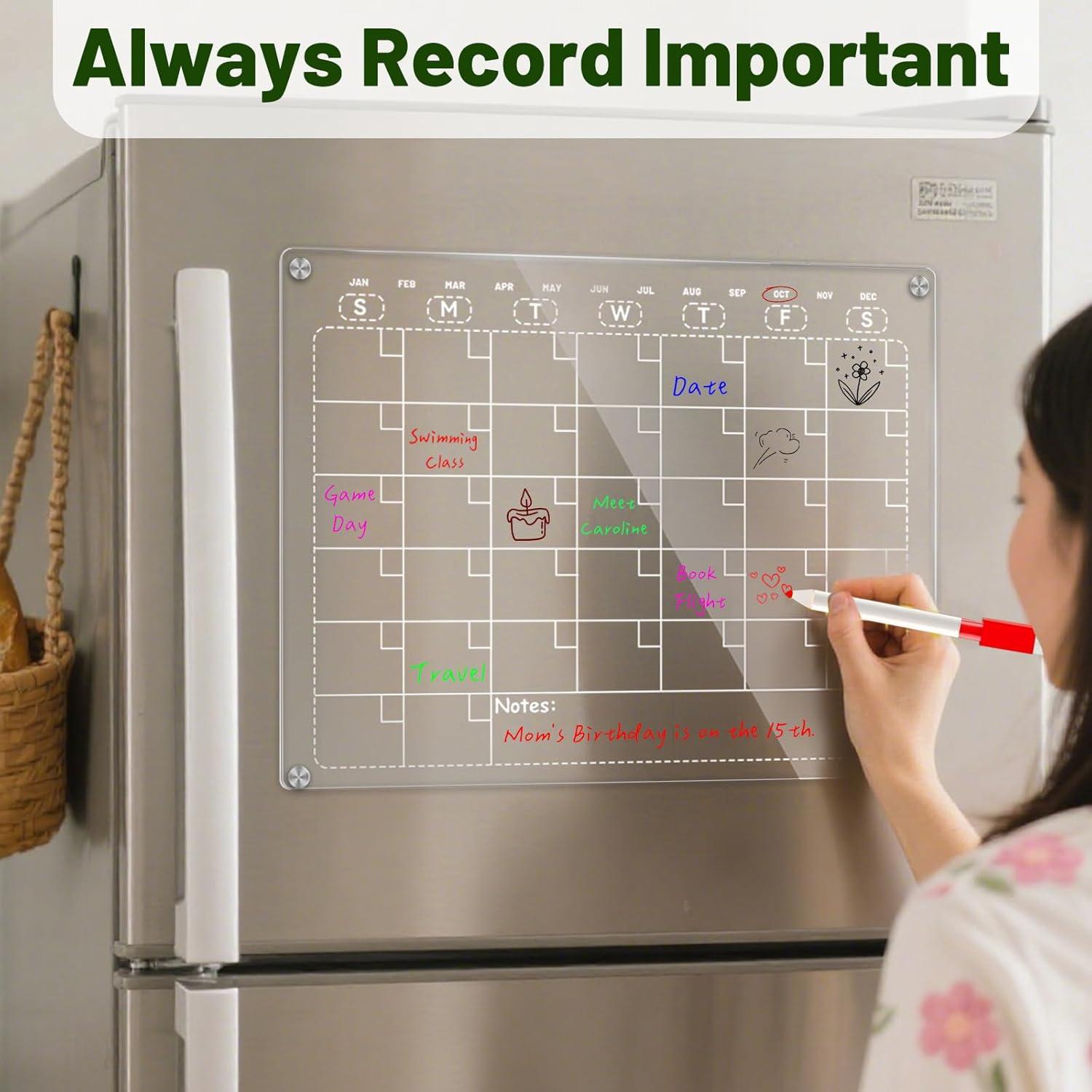 Calendario Magnético Uibyt 30x25 cm para Refrigerador