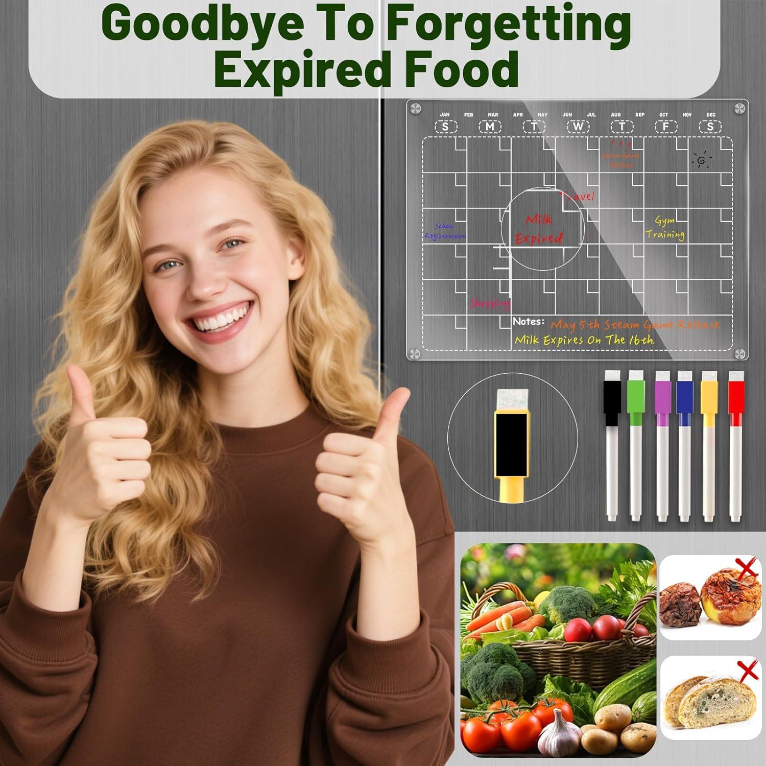 Calendario Magnético Uibyt 30x25 cm para Refrigerador