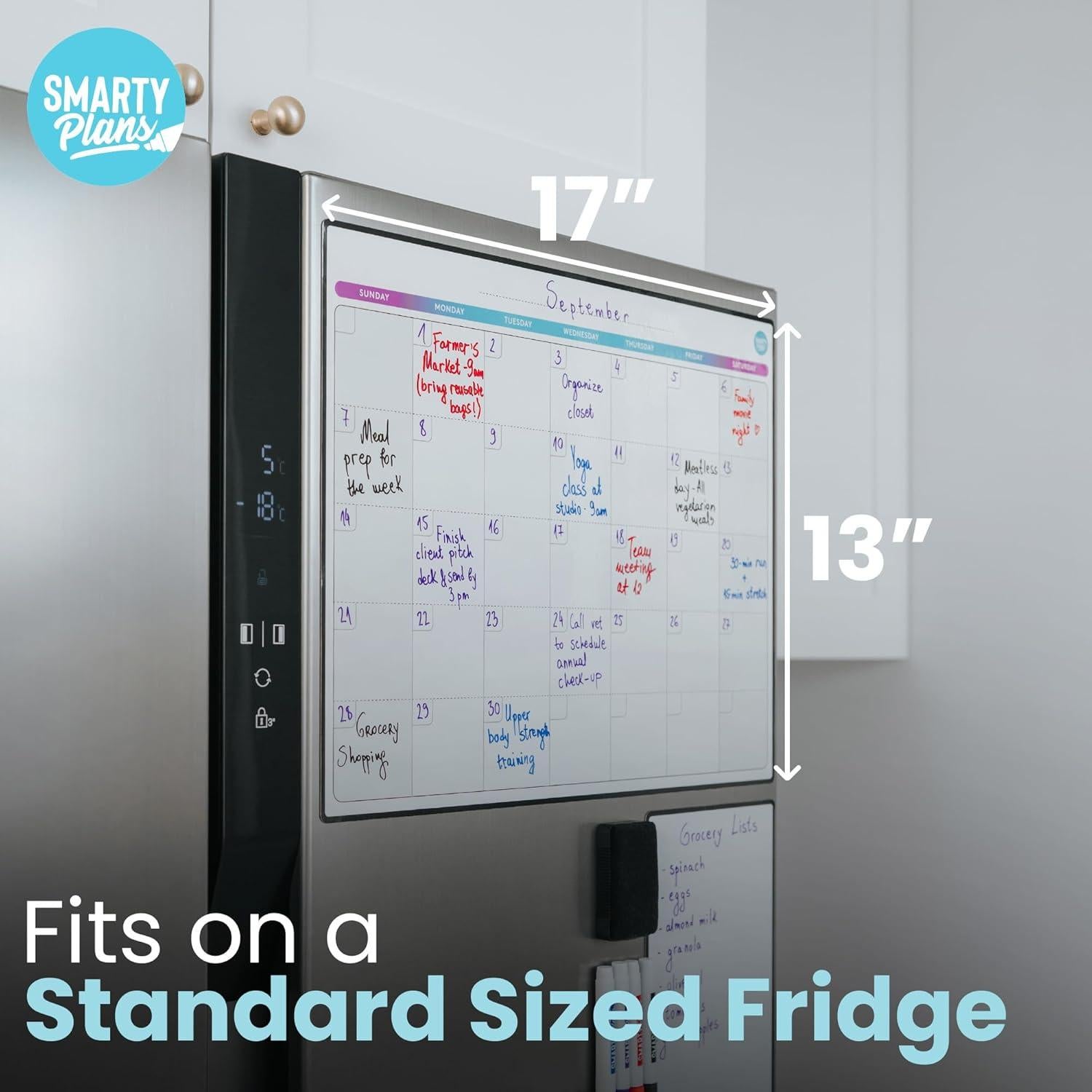 Calendario Magnético Semanal SmartyPlans 43x33 cm con 4 Marcadores