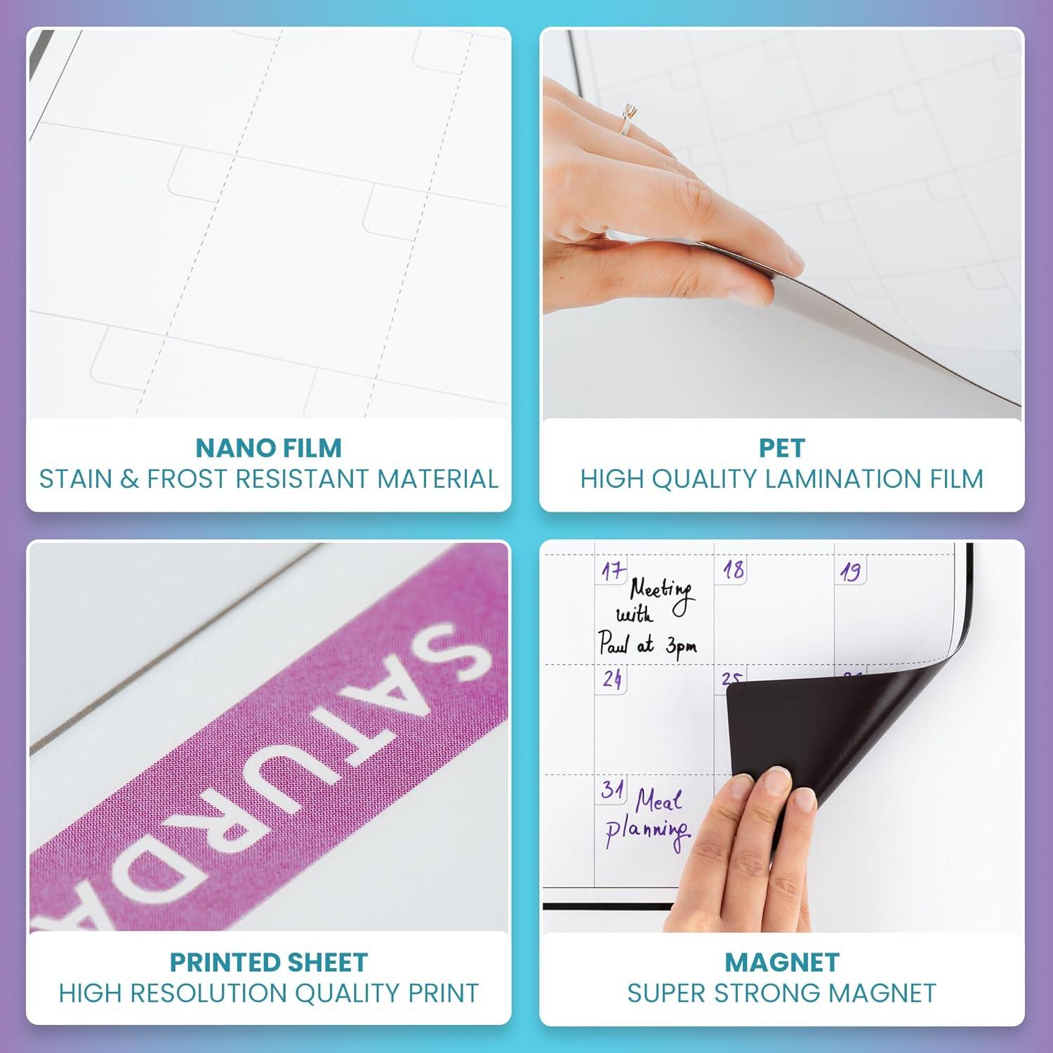 Calendario Magnético Semanal SmartyPlans 43x33 cm con 4 Marcadores