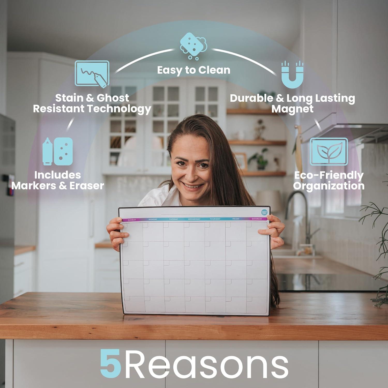 Calendario Magnético Semanal SmartyPlans 43x33 cm con 4 Marcadores