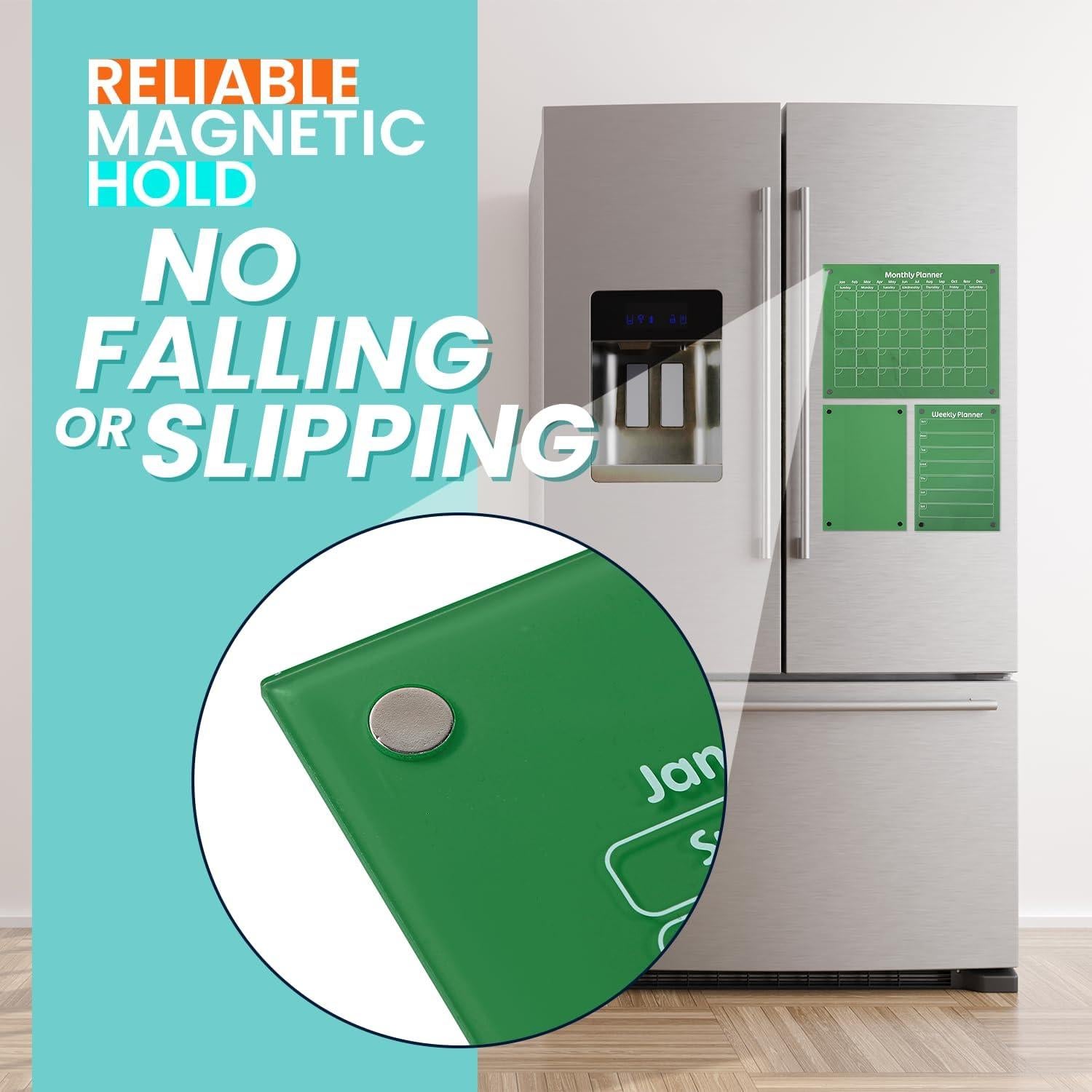 Juego de Calendario Magnético Acrílico Hippo Creation Verde