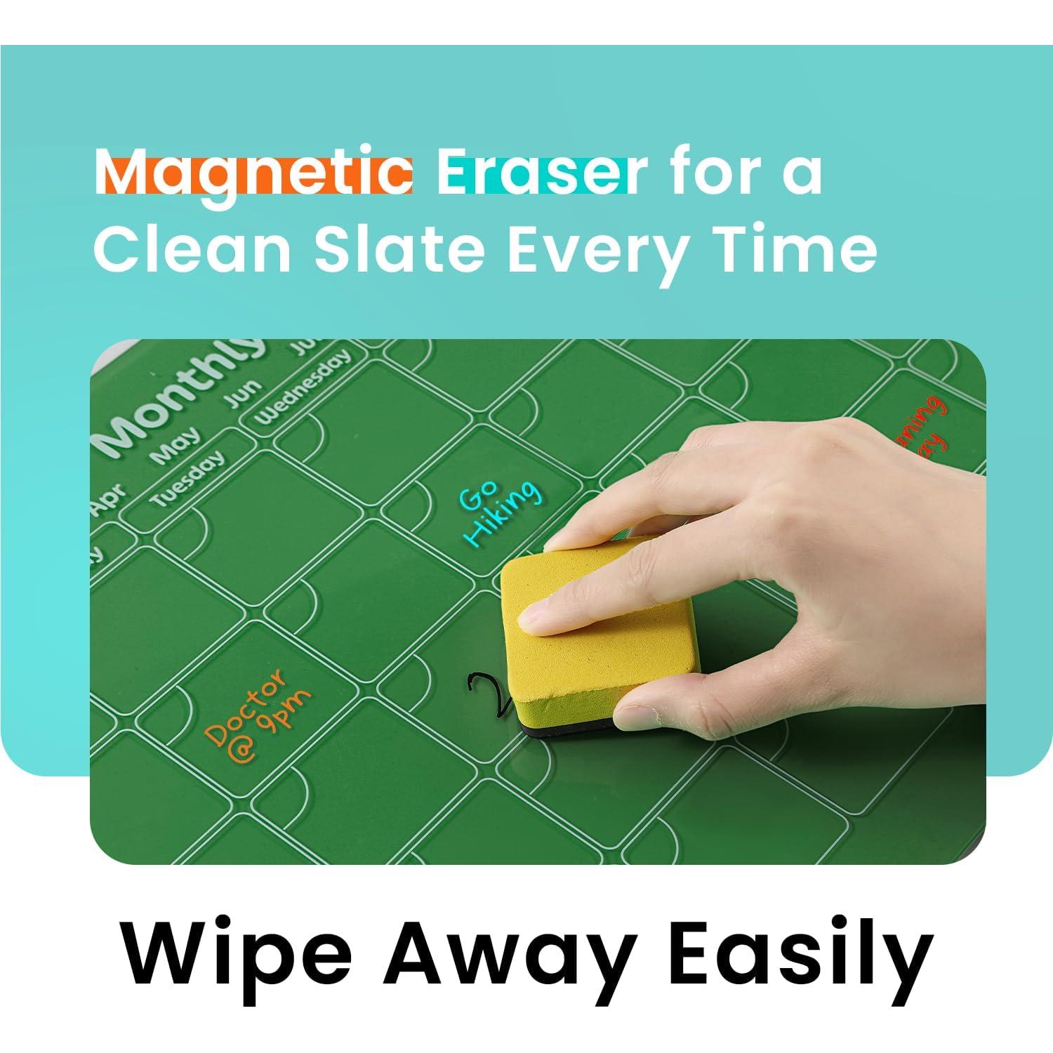 Juego de Calendario Magnético Acrílico Hippo Creation Verde