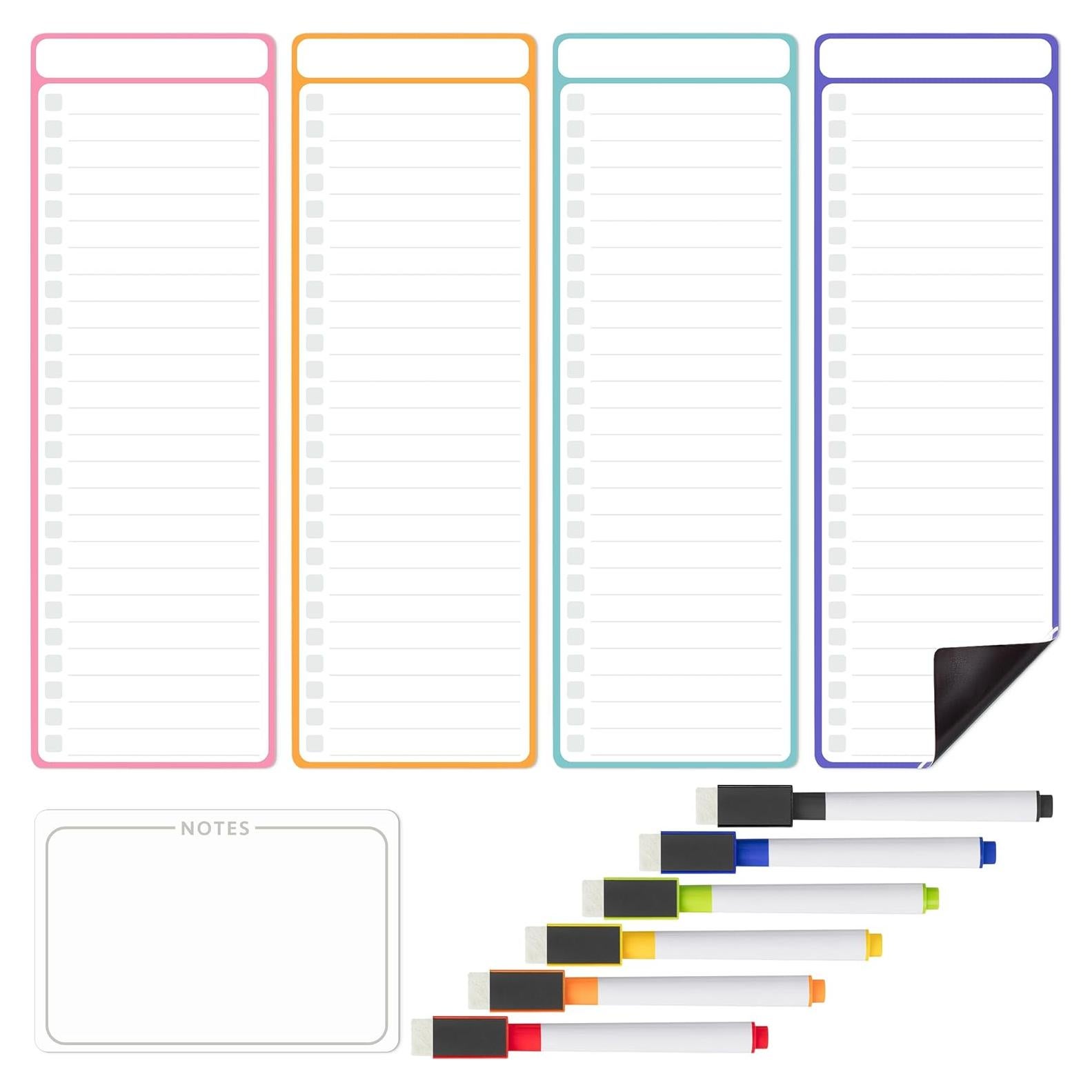 Set de Pizarras Magnéticas Borrables Mr. Pen 11 Piezas Neón