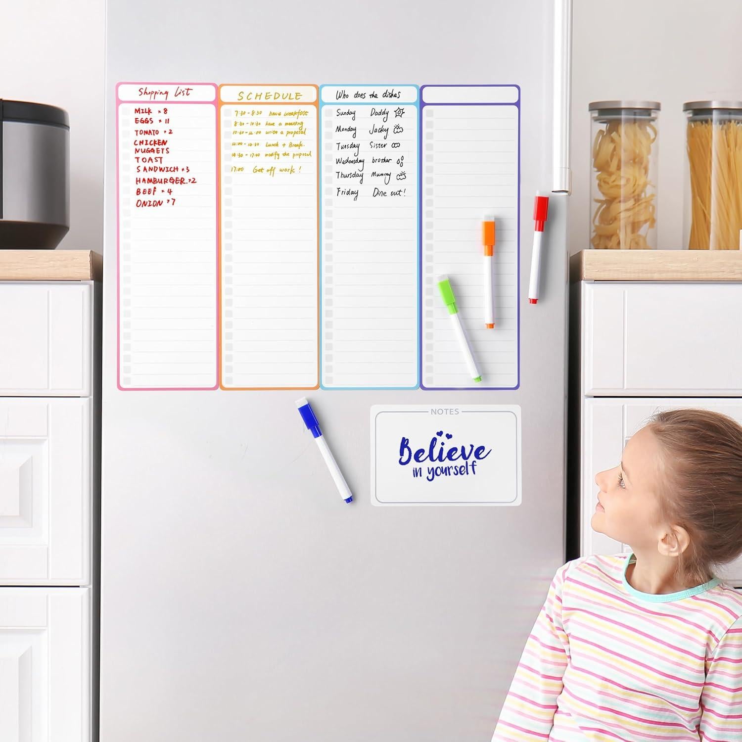 Set de Pizarras Magnéticas Borrables Mr. Pen 11 Piezas Neón