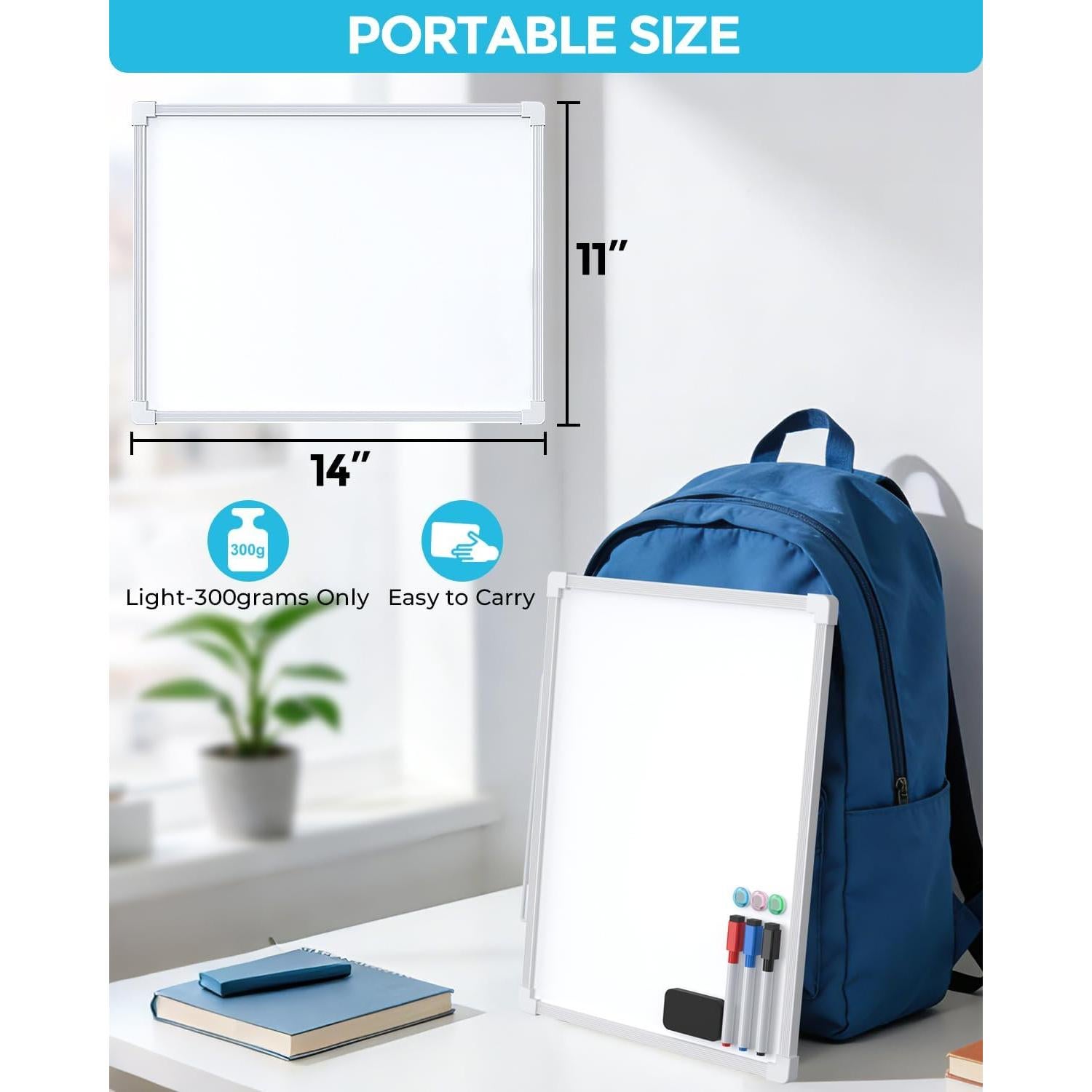 Pizarra Blanca Borrable Doble Cara MaxGear 35.56x27.94 cm