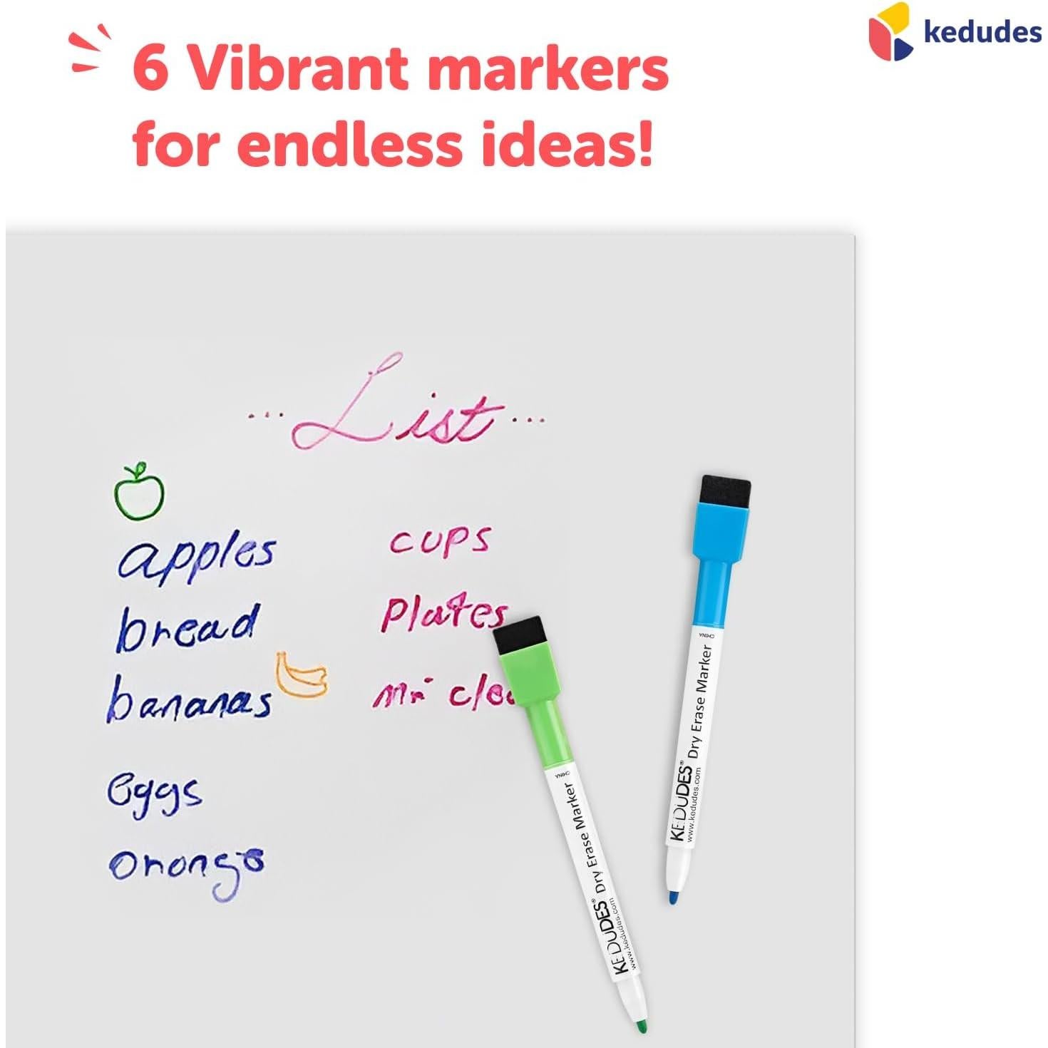 Pizarra Blanca Magnética Borrado en Seco Kedudes 43x28 cm