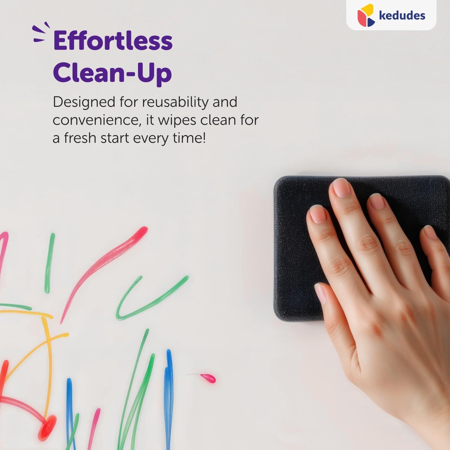 Pizarra Blanca Magnética Borrado en Seco Kedudes 43x28 cm