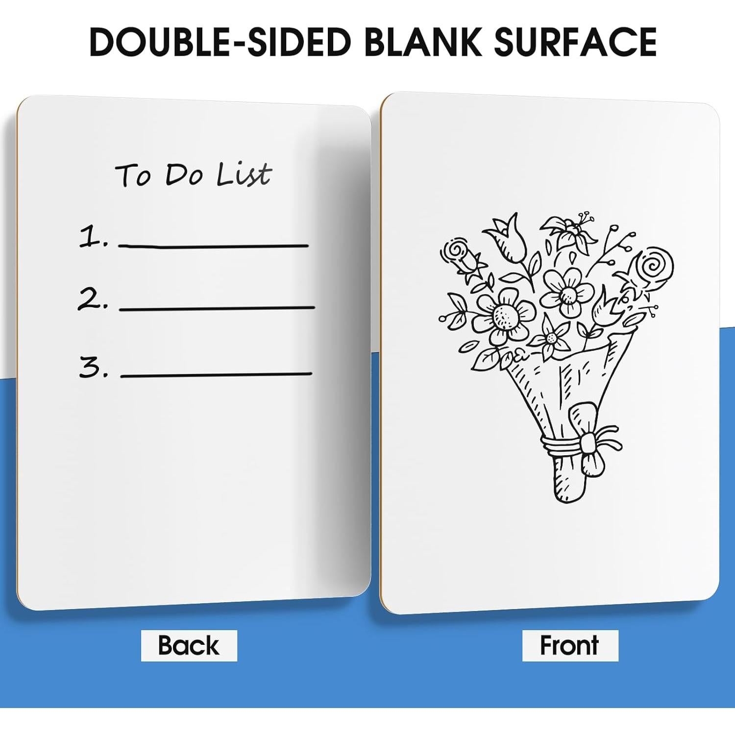 MaxGear Paquete de 2 Tableros Blancos Doble Cara 22.86x30.48 cm