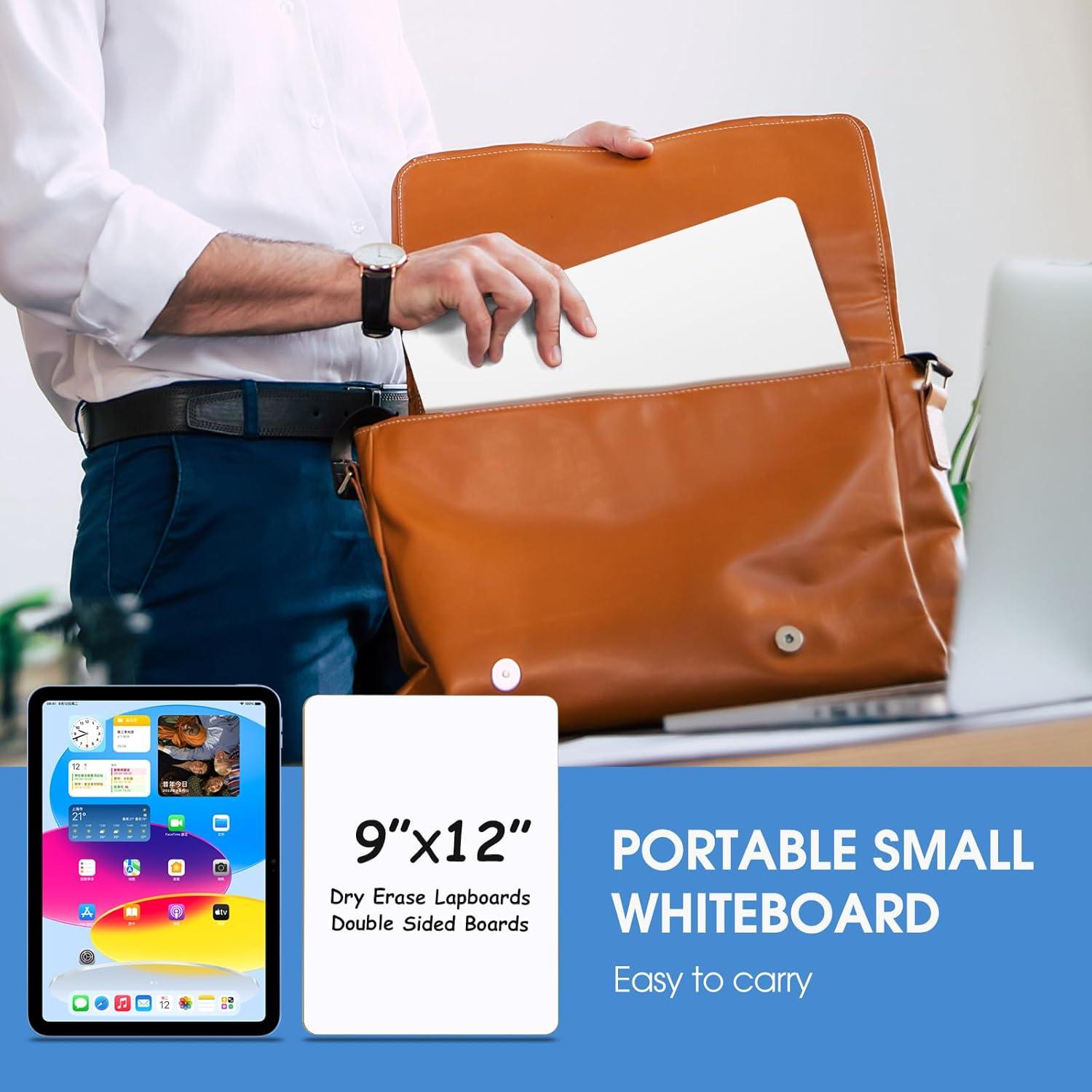 MaxGear Paquete de 2 Tableros Blancos Doble Cara 22.86x30.48 cm