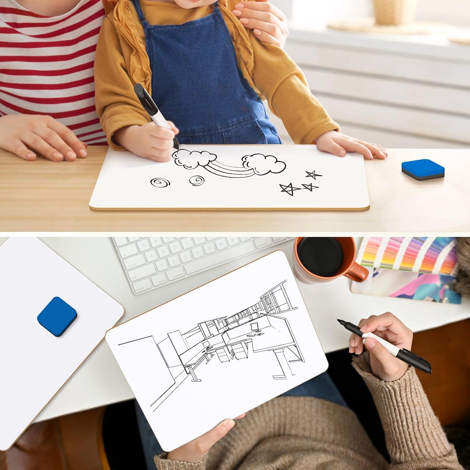 MaxGear Paquete de 2 Tableros Blancos Doble Cara 22.86x30.48 cm