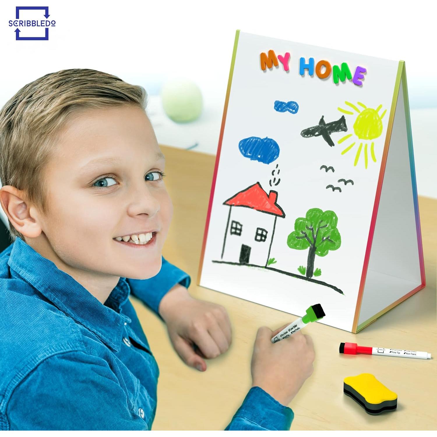 Pizarra Blanca Magnética de Mesa Scribbledo 45.7x30.5cm