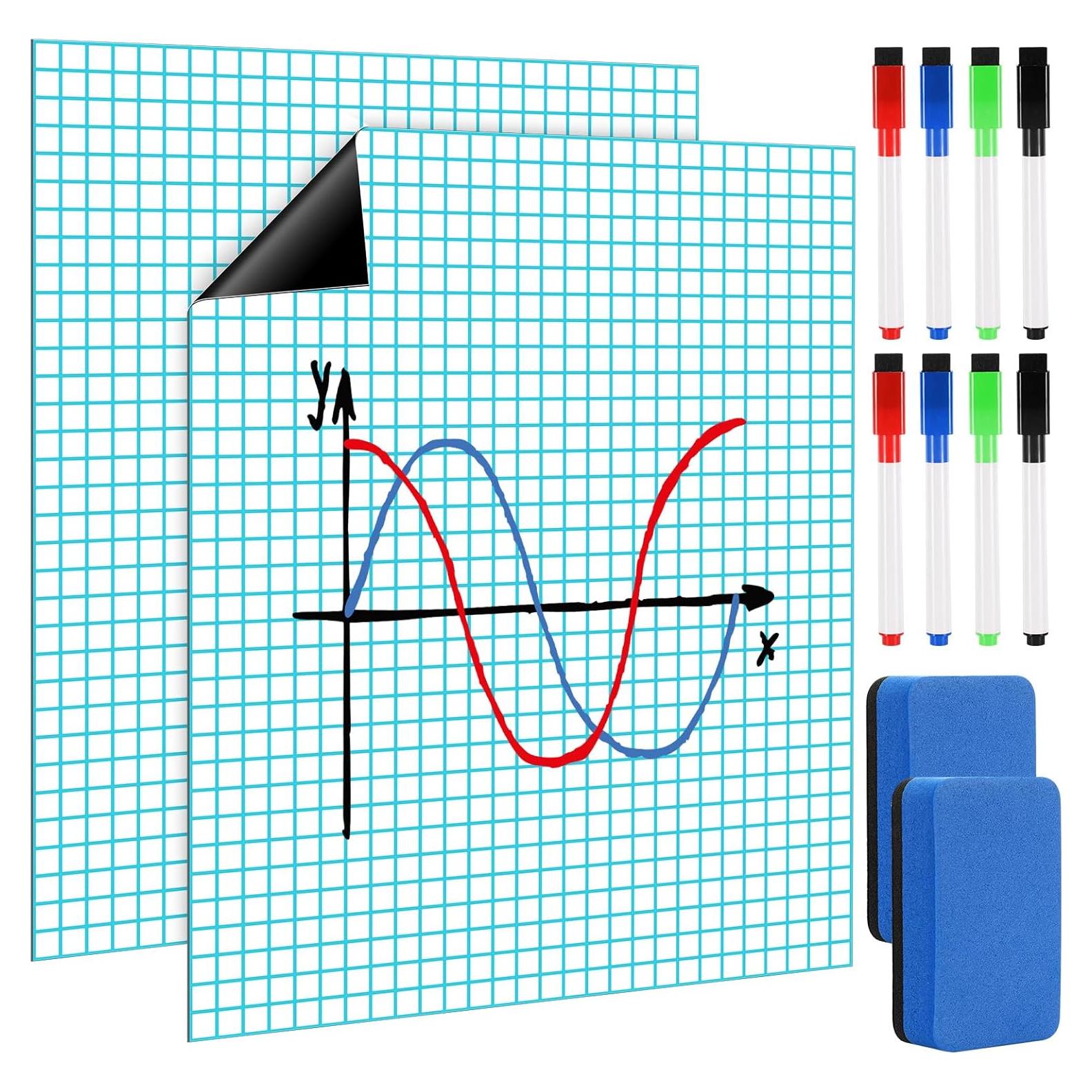 Ctosree Papel Gráfico Magnético Jumbo 70.96x56.05cm 2 Piezas