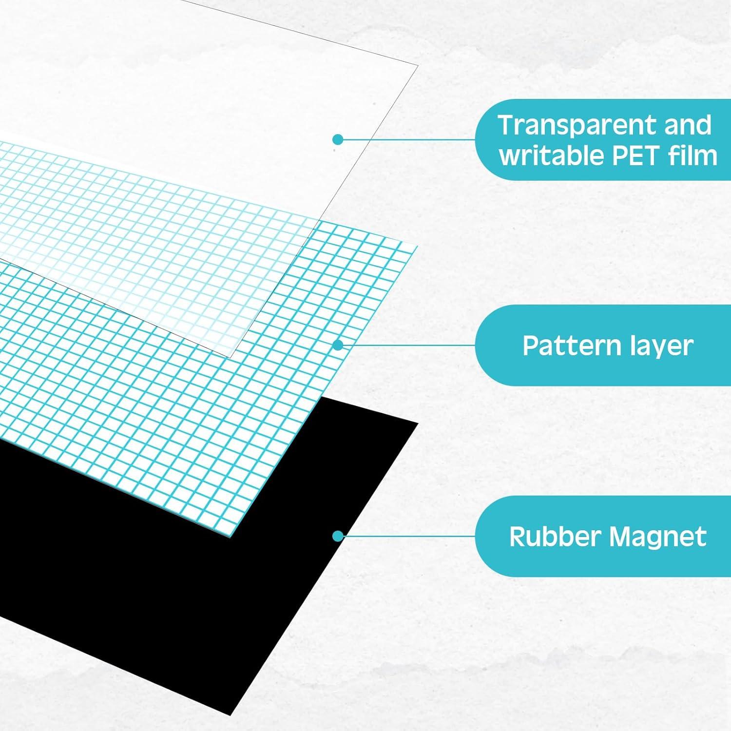 Ctosree Papel Gráfico Magnético Jumbo 70.96x56.05cm 2 Piezas