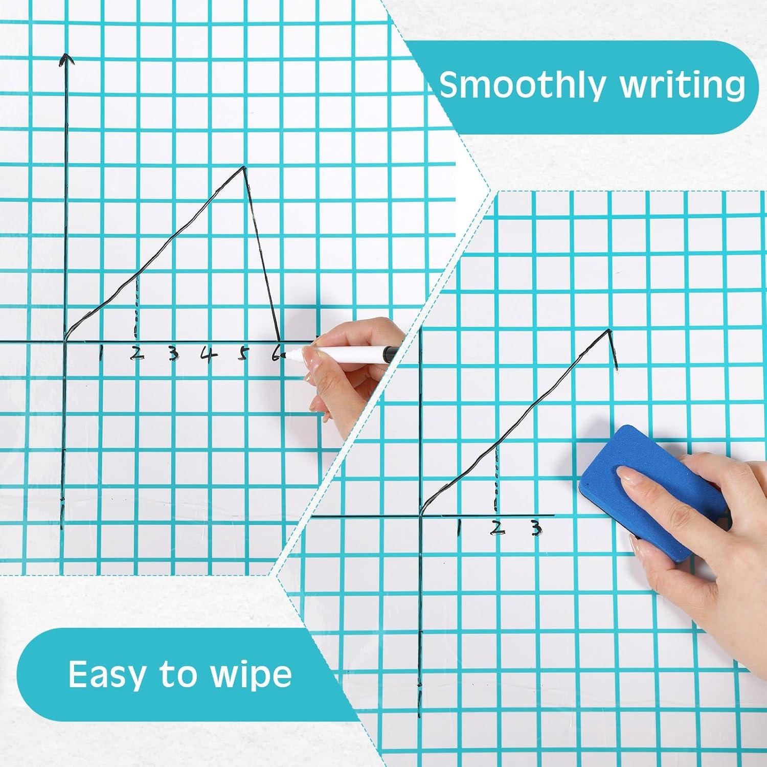 Ctosree Papel Gráfico Magnético Jumbo 70.96x56.05cm 2 Piezas