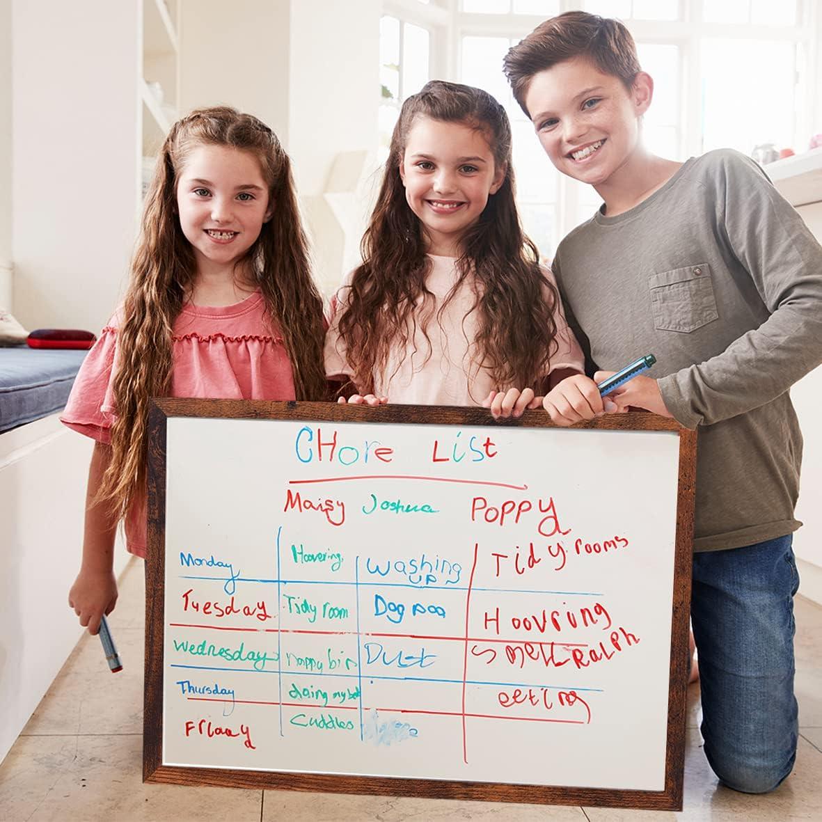 Pizarra Blanca Borrable en Seco TORASO 43x58 cm Magnética