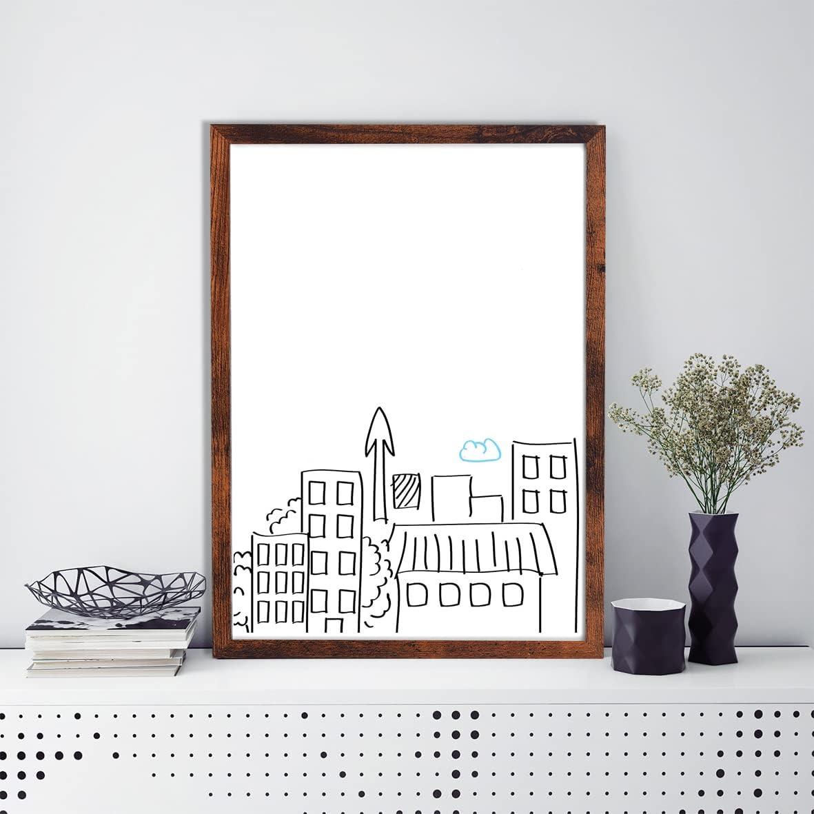 Pizarra Blanca Borrable en Seco TORASO 43x58 cm Magnética