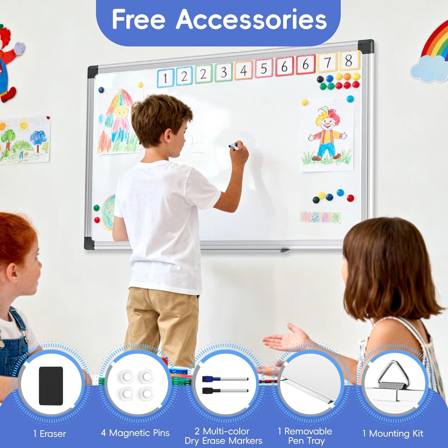 Tablero Blanco Magnético VUSIGN 91.44x60.96 cm con Accesorios