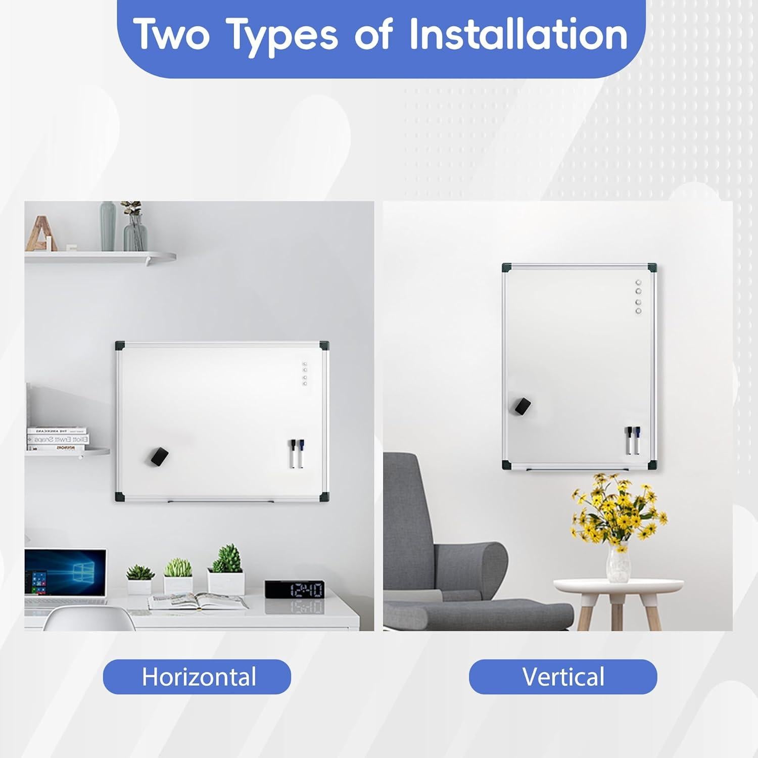 Tablero Blanco Magnético VUSIGN 91.44x60.96 cm con Accesorios