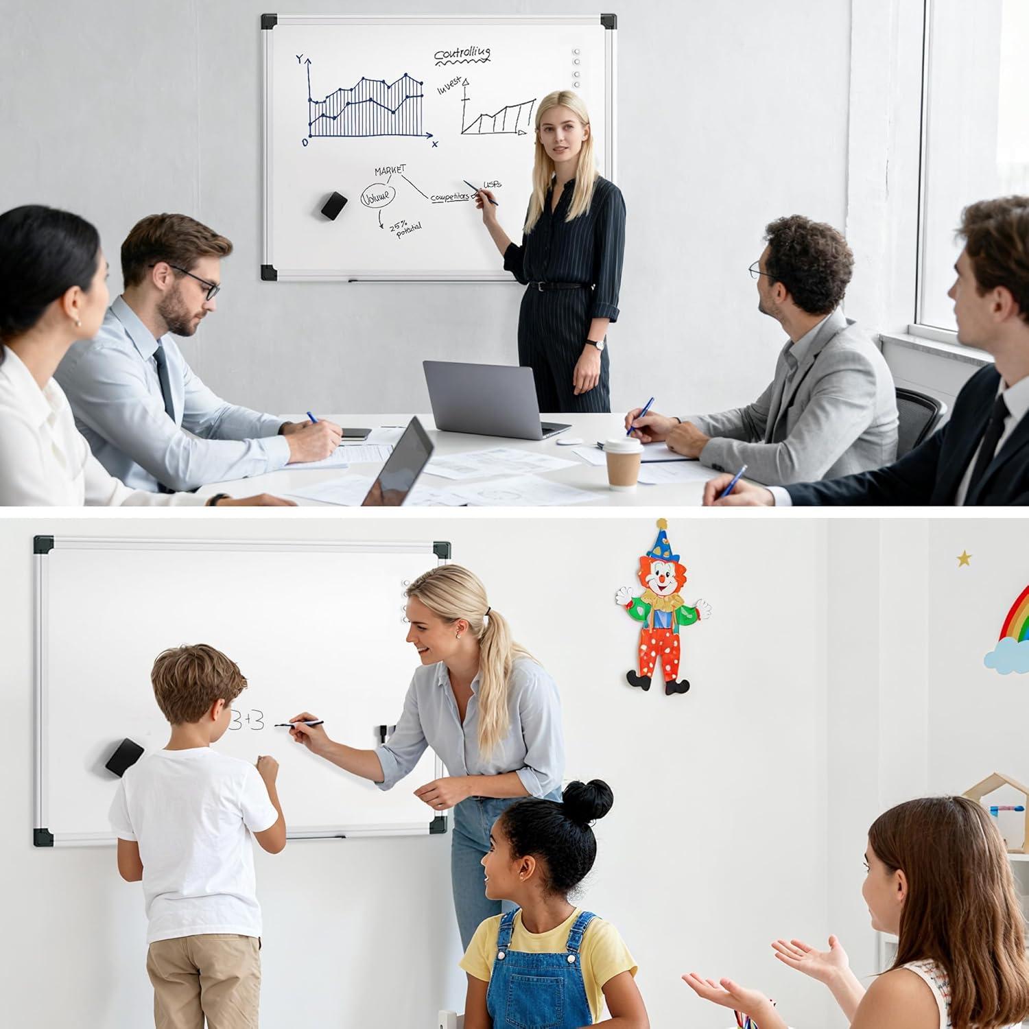 Tablero Blanco Magnético VUSIGN 91.44x60.96 cm con Accesorios