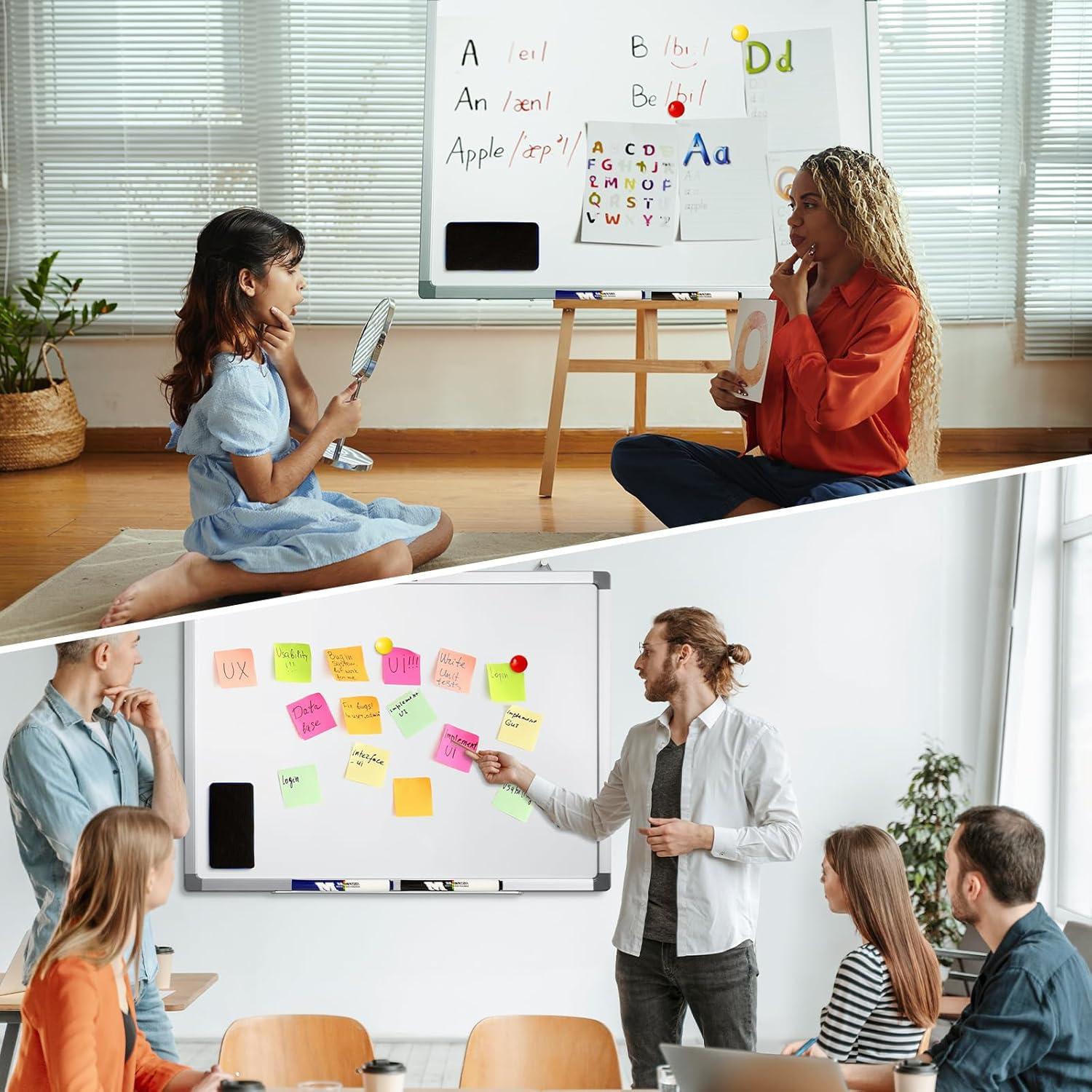 Pizarra Blanca Magnética M&G 61 x 46 cm con Accesorios