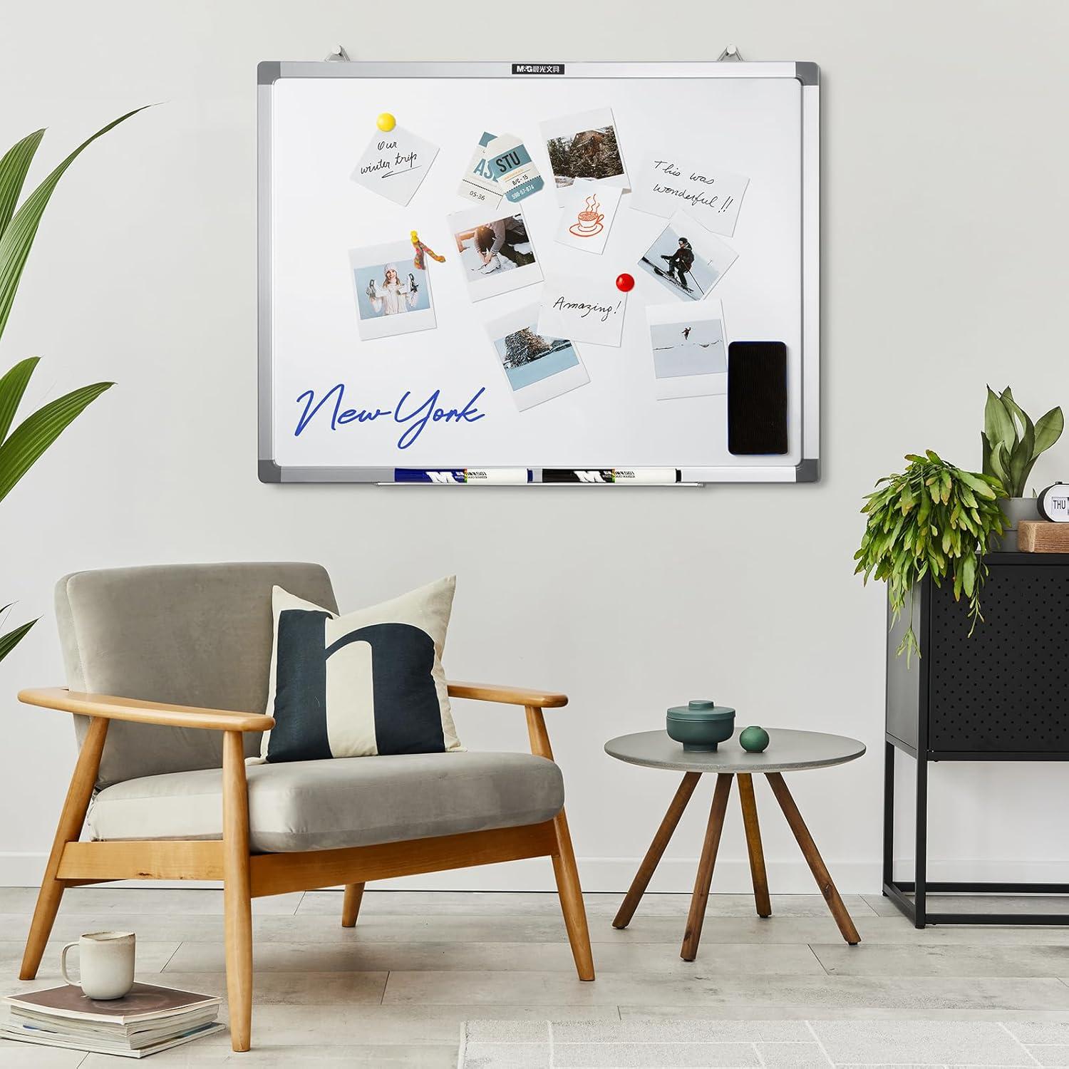 Pizarra Blanca Magnética M&G 61 x 46 cm con Accesorios