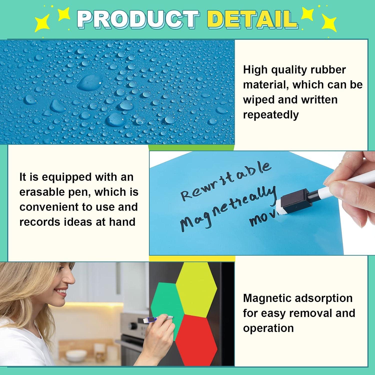 Tablero Magnético Borrado en Seco Gueevin 20x17.3 cm 12 Pcs