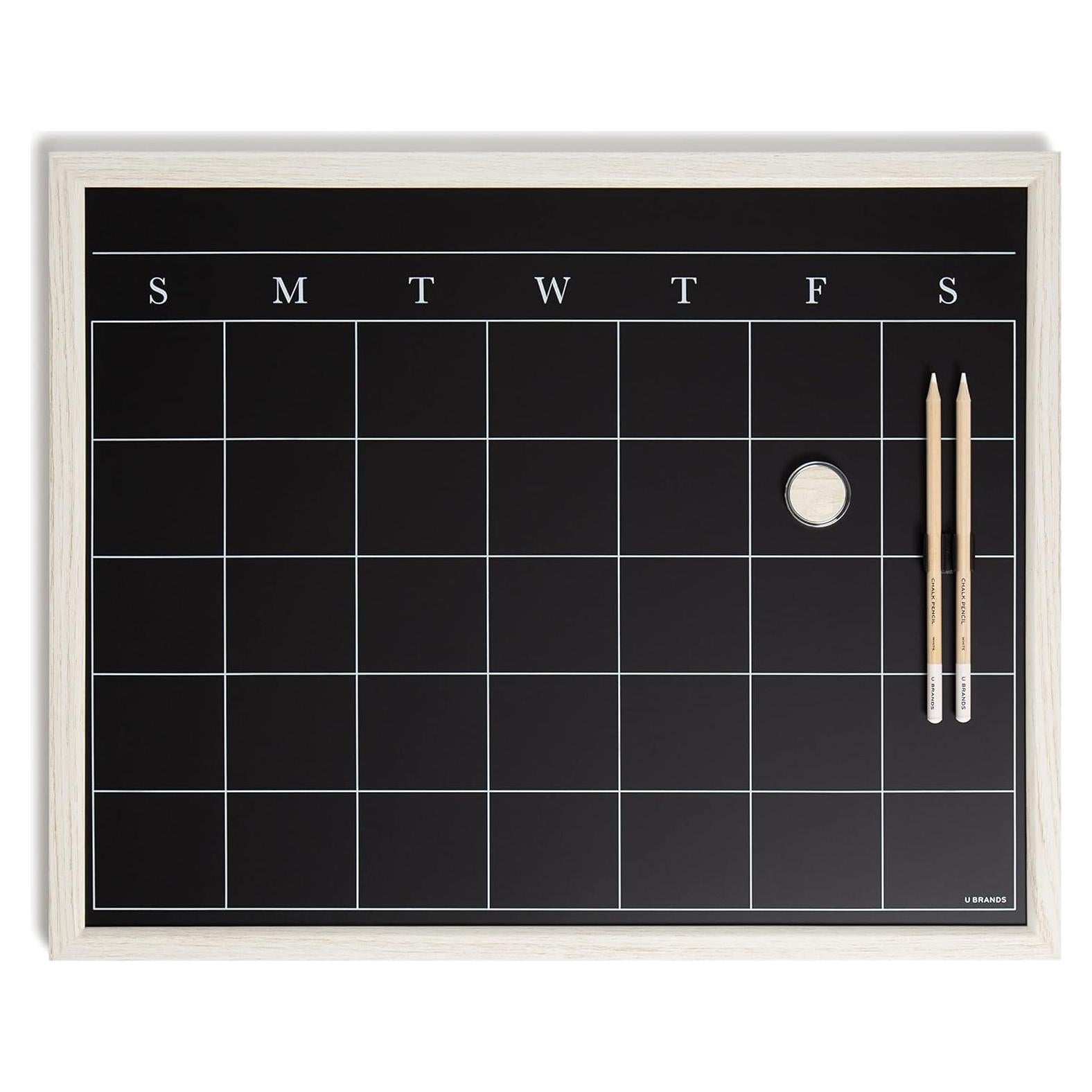 Calendario de Pizarra Blanco U Brands 40.64x50.8 cm 4 Piezas