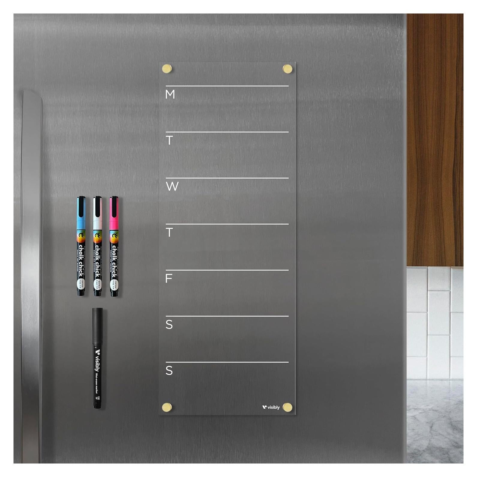 Calendario Semanal Magnético Acrílico Visibly 18x46 cm