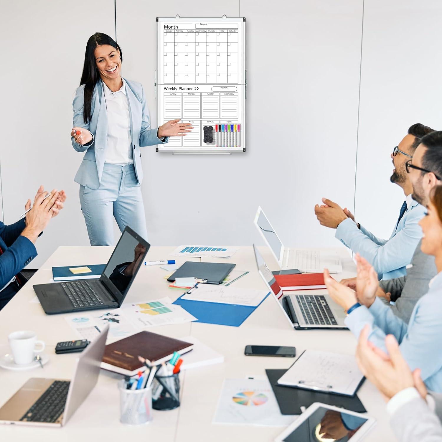 Calendario Magnético Lincia 60 x 40 cm Pizarra Blanca Vertical