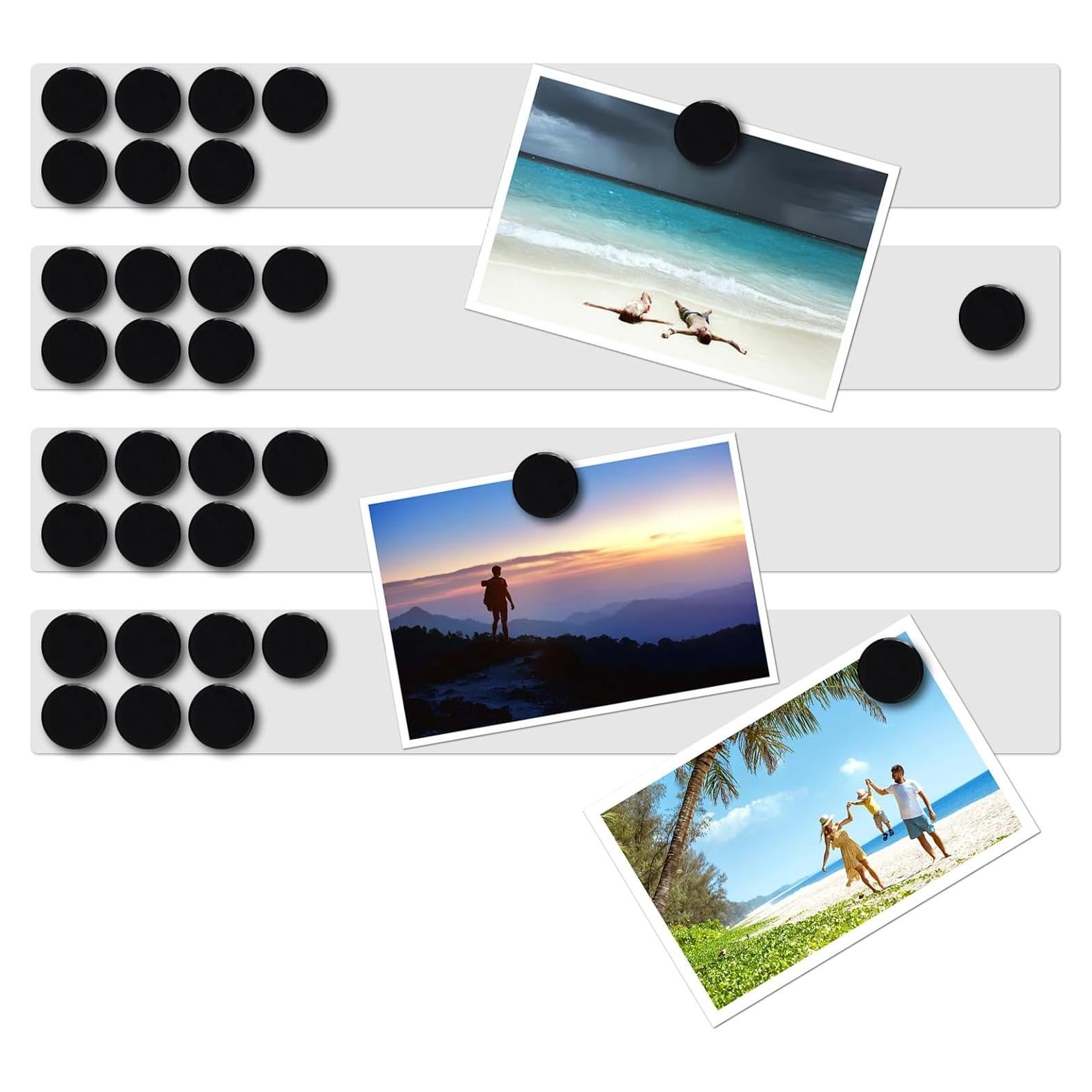 Juego de Tiras Magnéticas Lockways 4 Piezas 5 x 38 cm Blanco