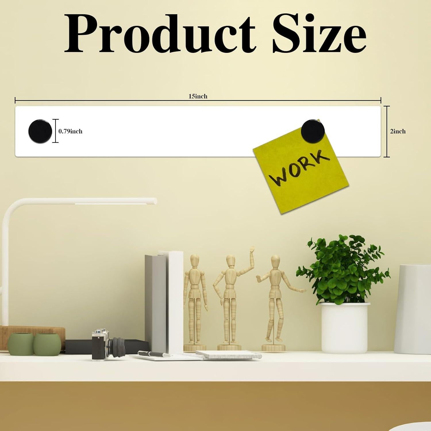 Juego de Tiras Magnéticas Lockways 4 Piezas 5 x 38 cm Blanco