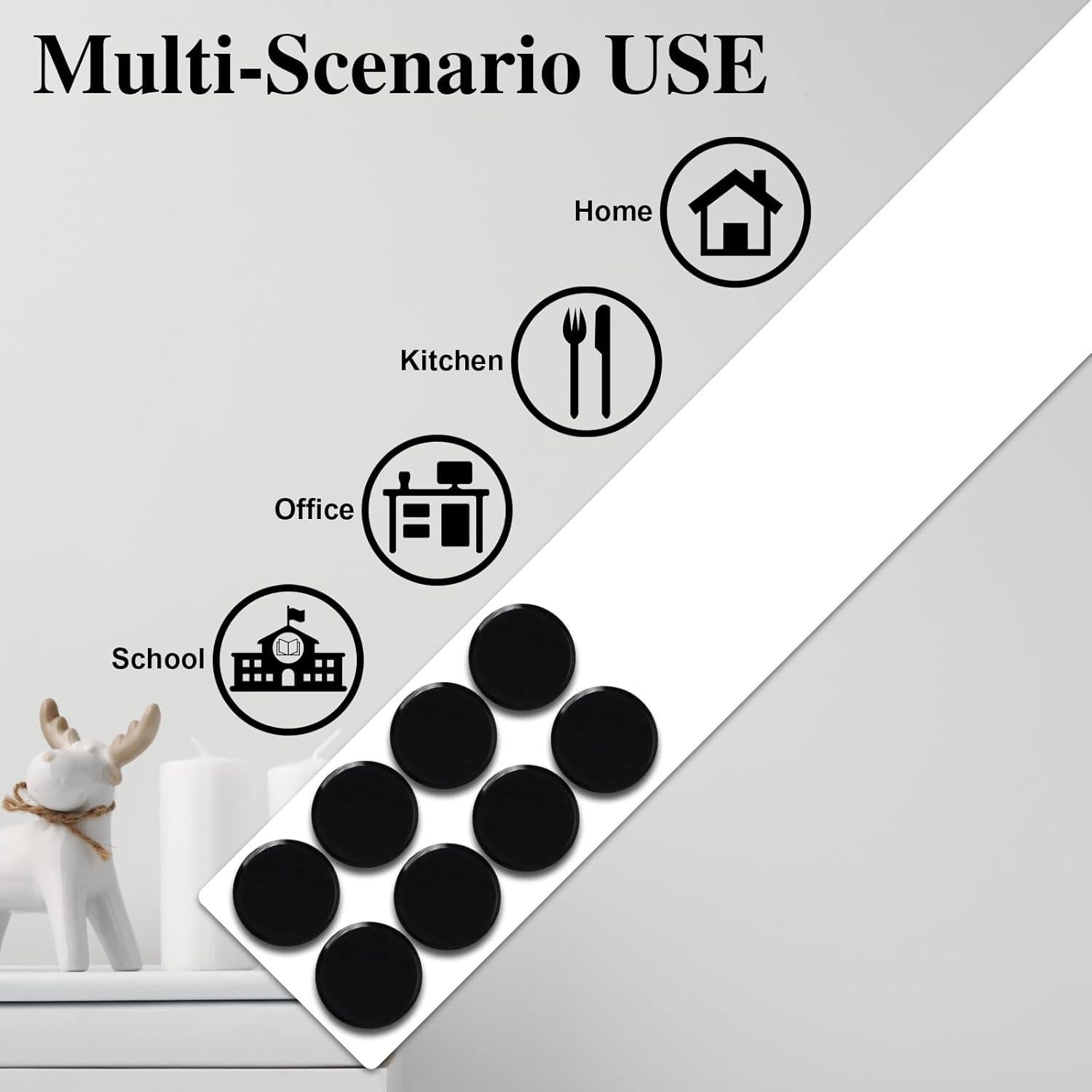 Juego de Tiras Magnéticas Lockways 4 Piezas 5 x 38 cm Blanco