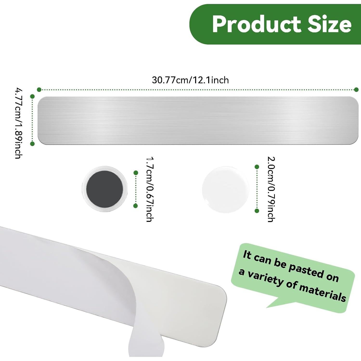 Tablero Magnético ZDZBLX 4 Piezas Adhesivo 30.77x4.77cm