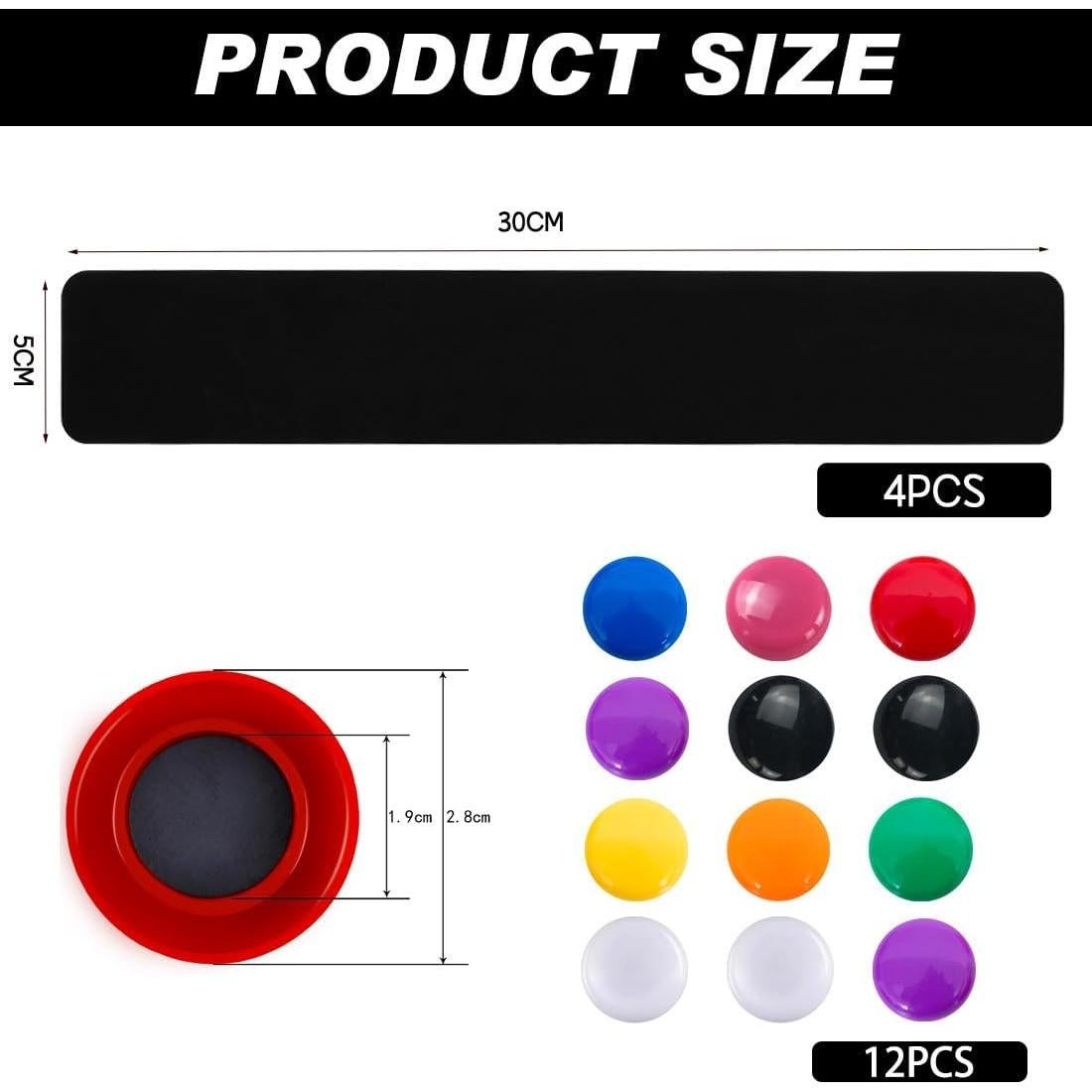 Tiras Magnéticas de Metal LINXIU con Adhesivo 5.08x30.48cm