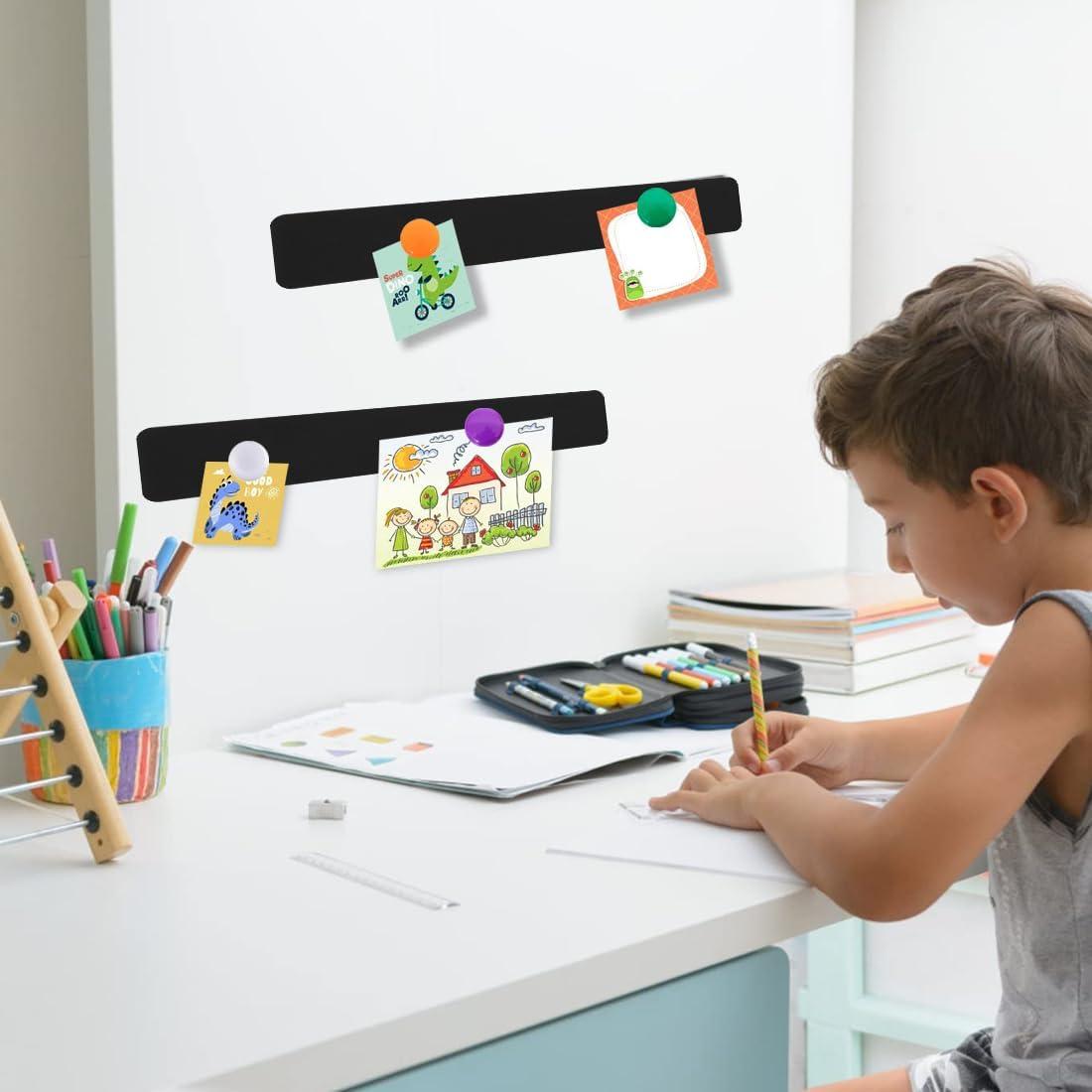 Tiras Magnéticas de Metal LINXIU con Adhesivo 5.08x30.48cm