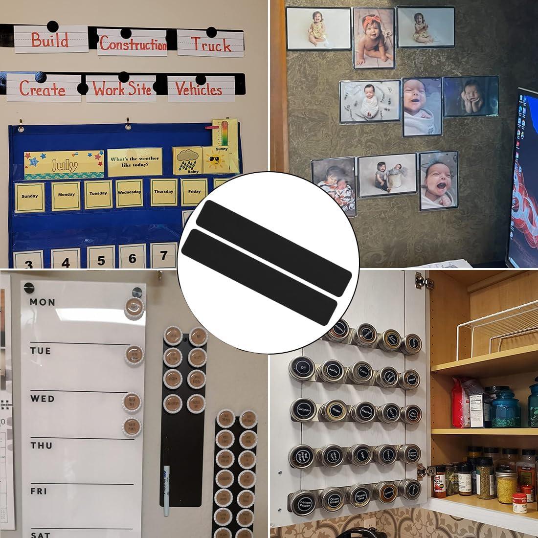 Tiras Magnéticas de Metal LINXIU con Adhesivo 5.08x30.48cm