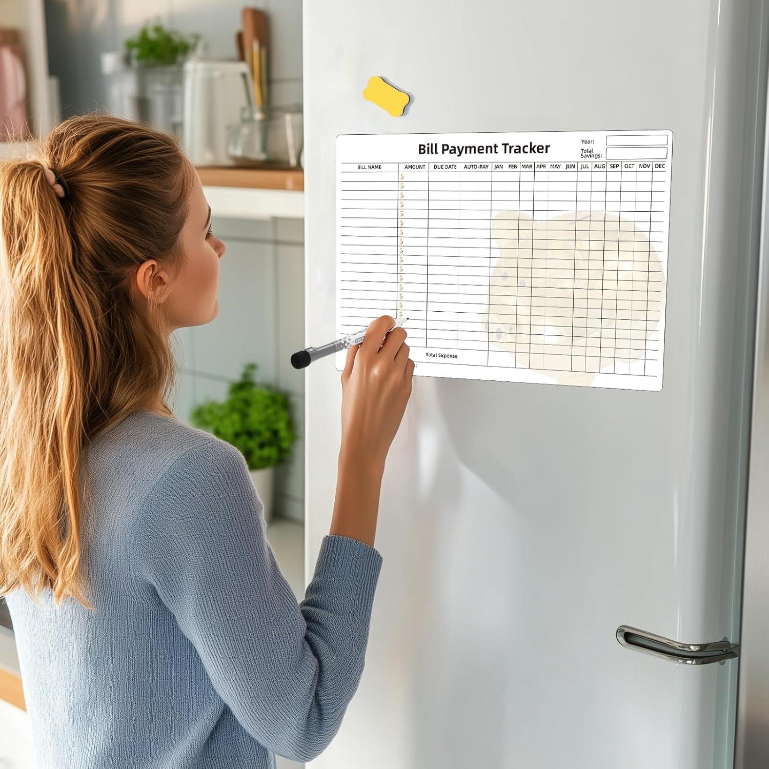 Rastreador de Pagos de Facturas Magnético Moorovgi 42x30cm