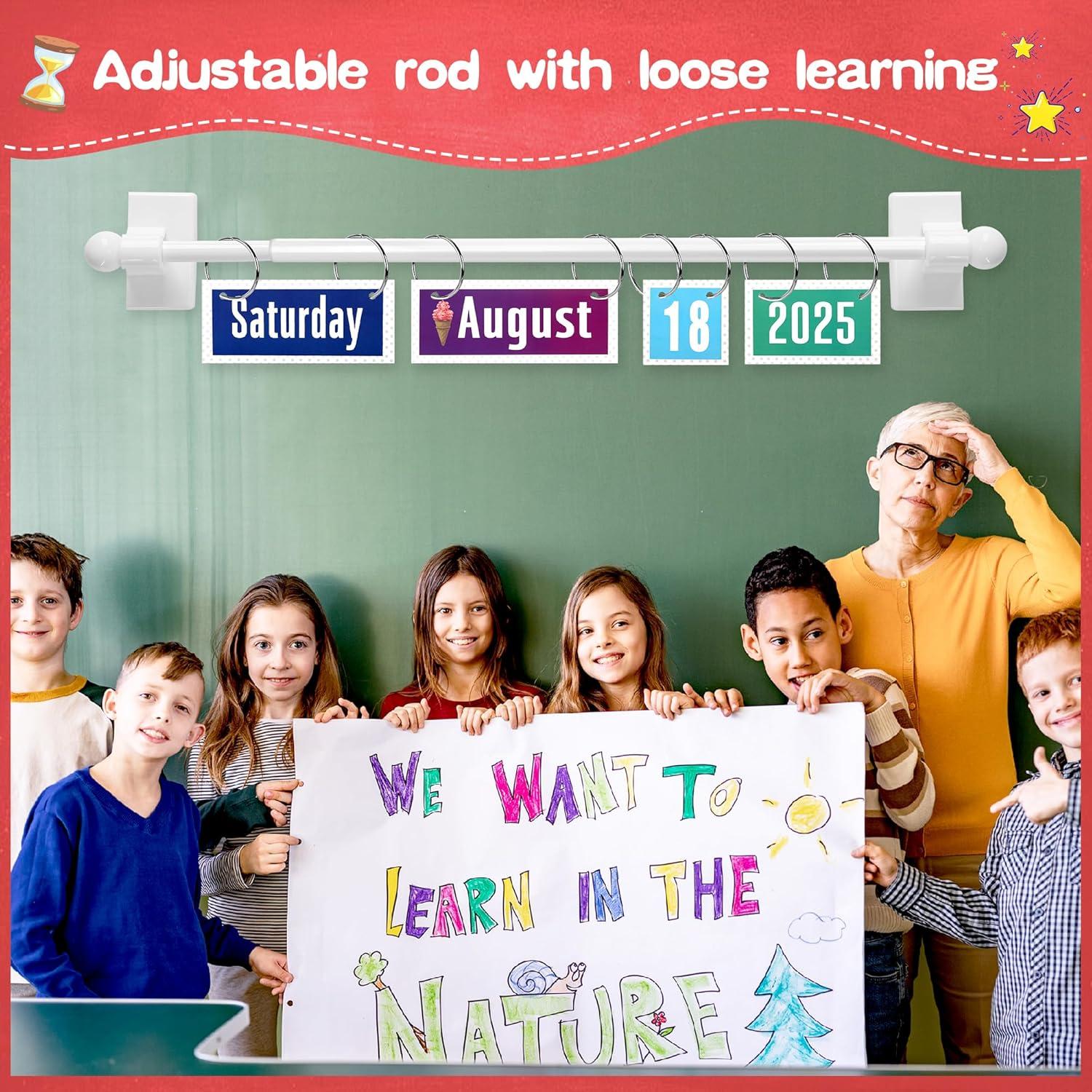 Calendario Magnético para Aula Haffy Colorido con Tarjetas