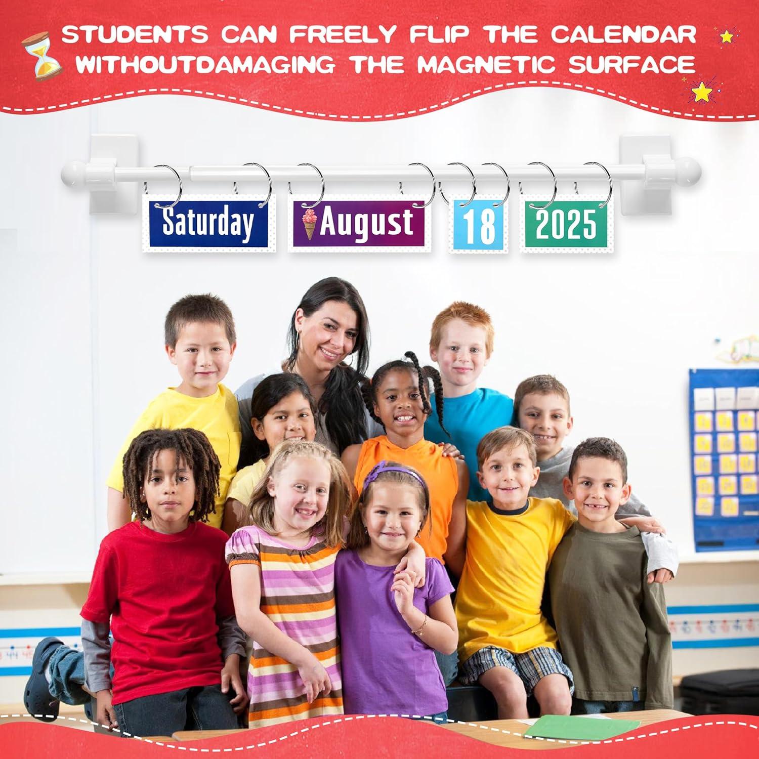 Calendario Magnético para Aula Haffy Colorido con Tarjetas