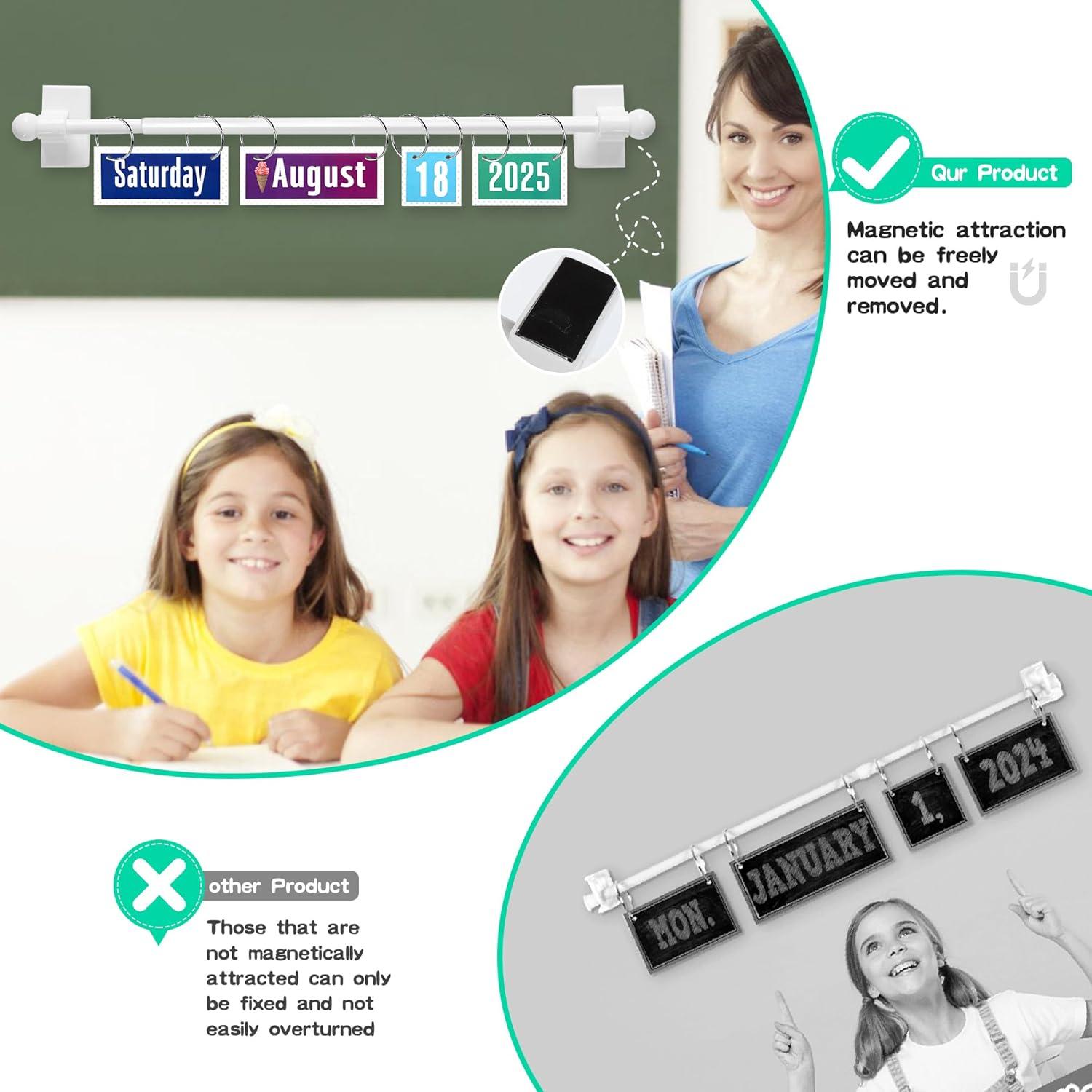 Calendario Magnético para Aula Haffy Colorido con Tarjetas