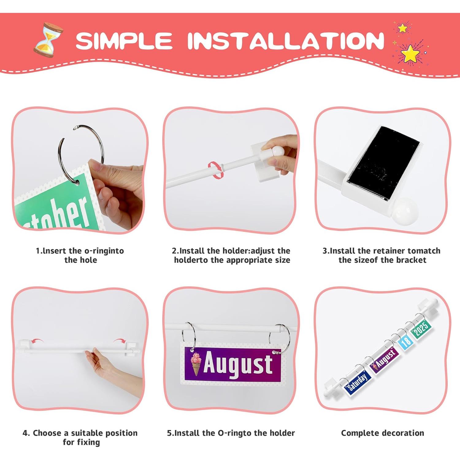 Calendario Magnético para Aula Haffy Colorido con Tarjetas