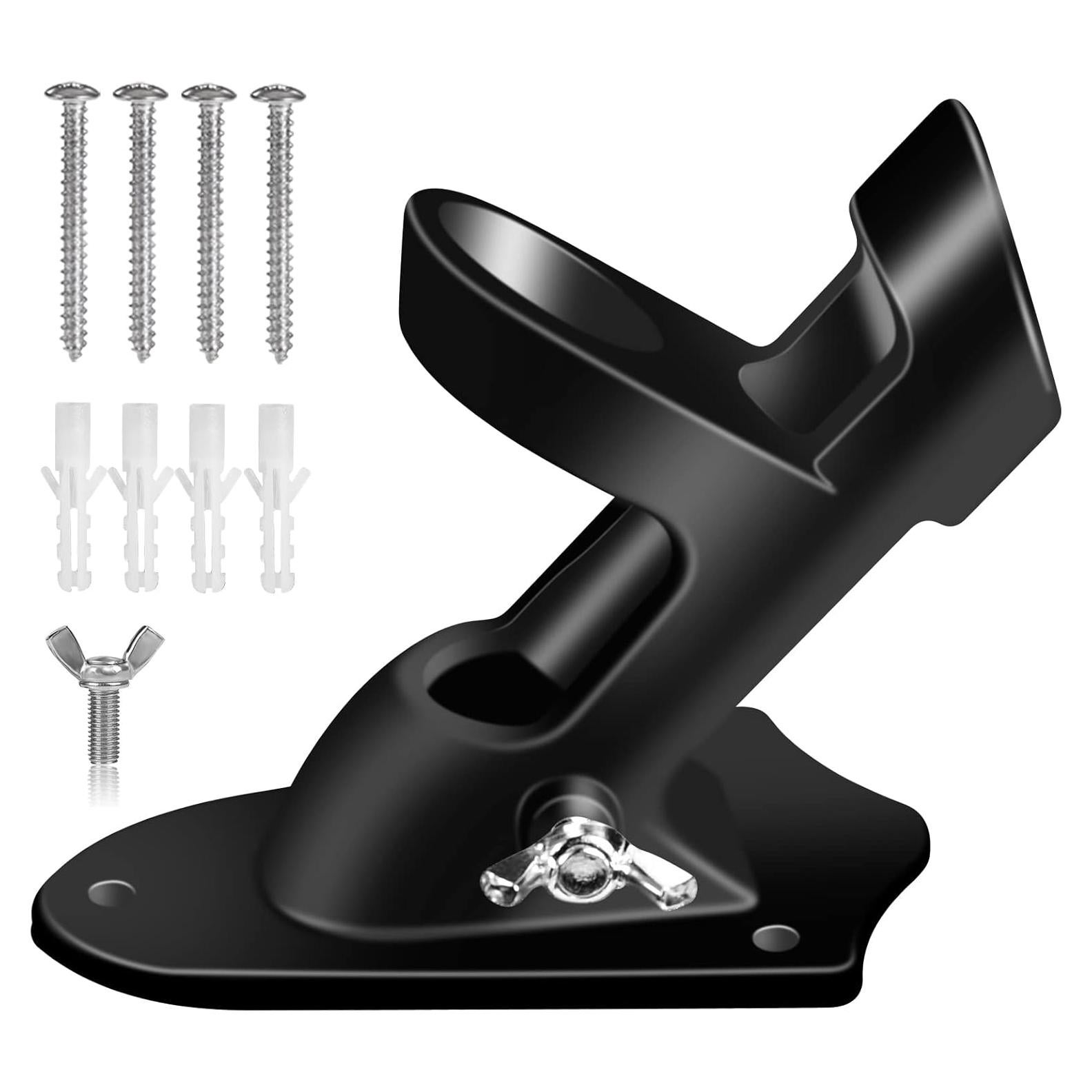 Soporte para Bandera BONWIN 1" Montaje en Pared Aluminio Negro