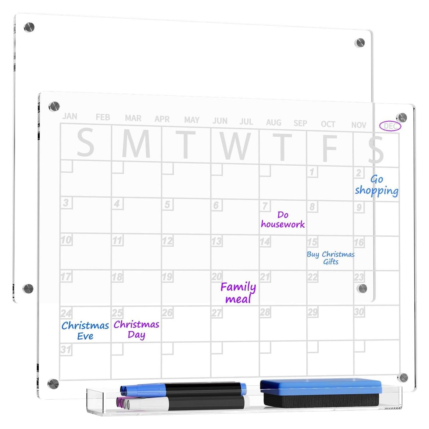 Pizarra Magnética AITEE 40x30 cm con Calendario y Memo